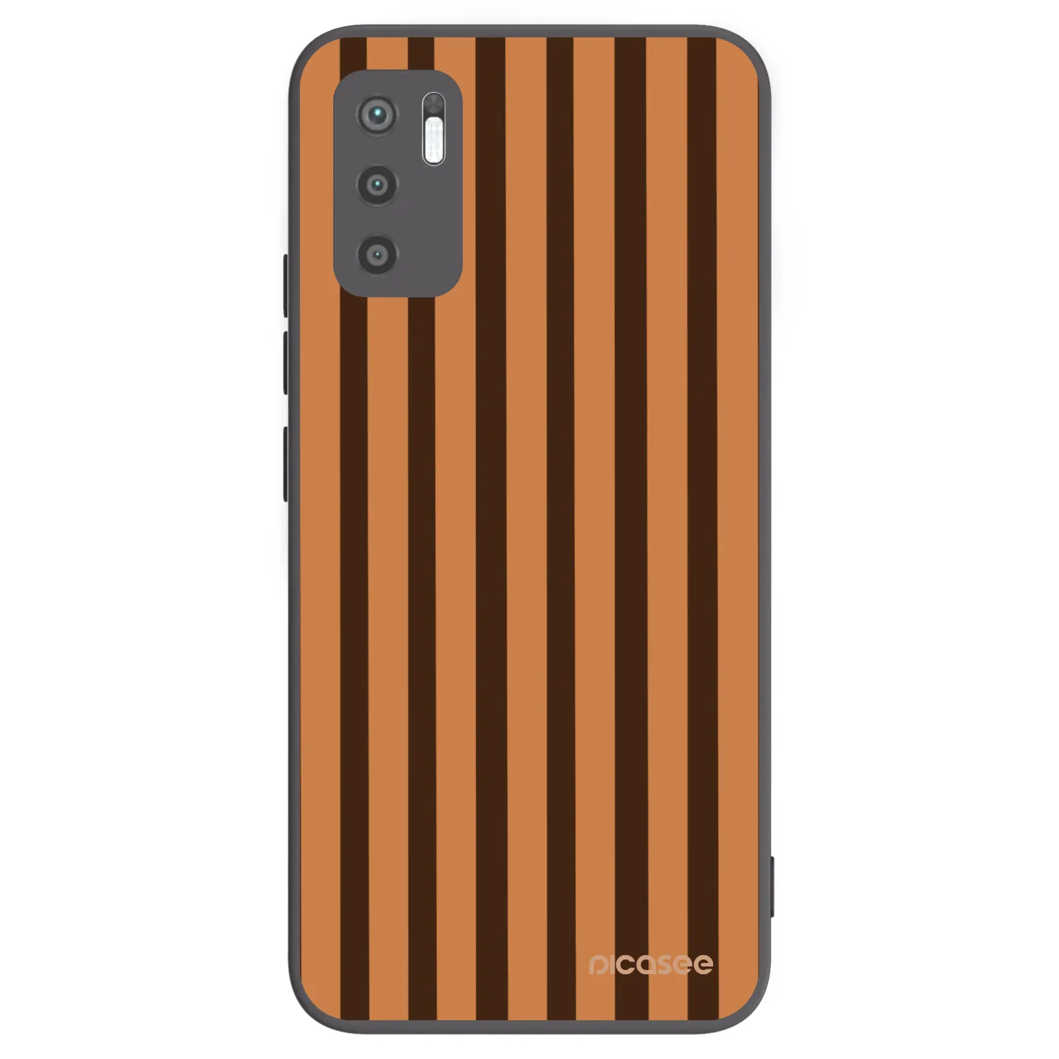 Picasee crna silikonska maskica za Xiaomi Redmi Note 10 5G - Caramel lines
