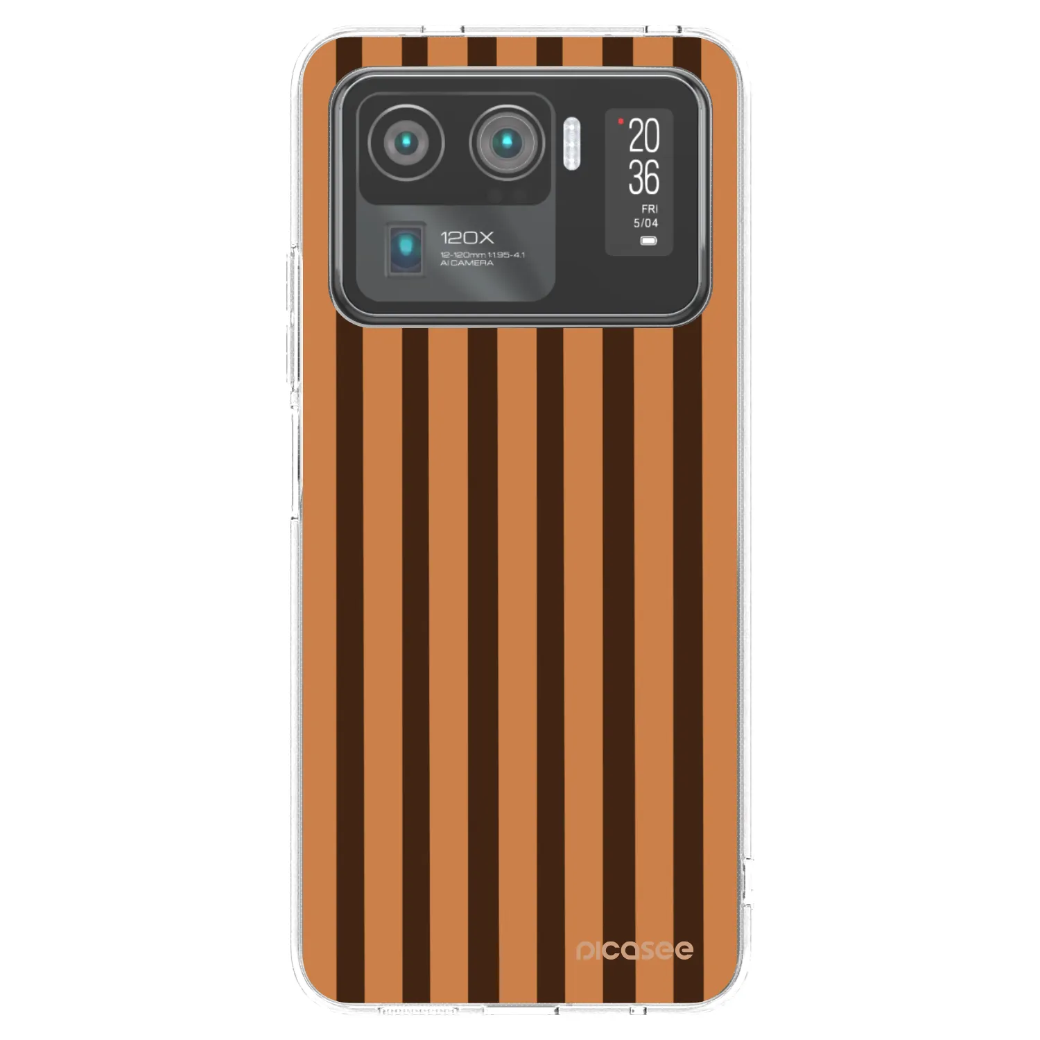 Picasee silikonska prozirna maskica za Xiaomi Mi 11 Ultra - Caramel lines