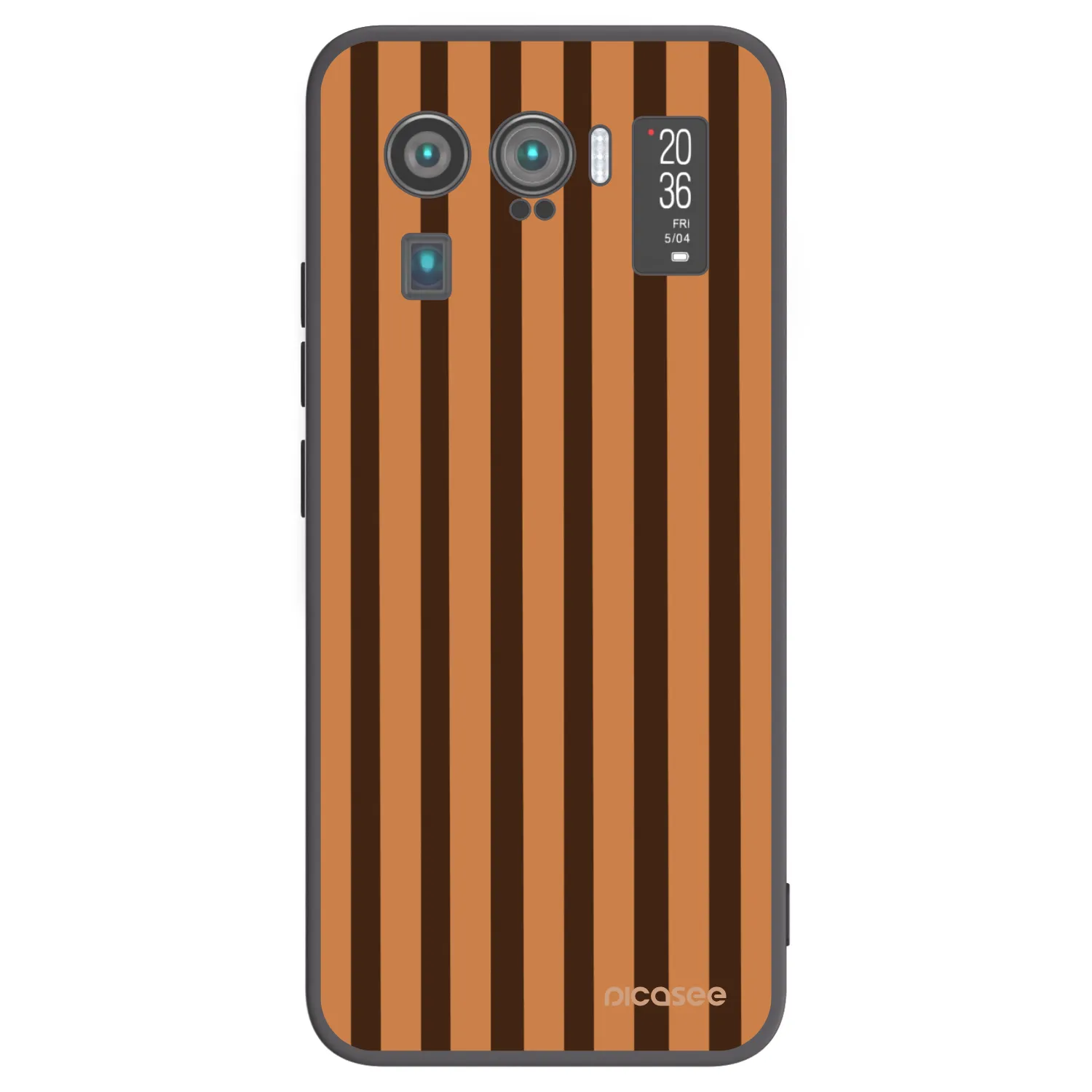 Picasee crna silikonska maskica za Xiaomi Mi 11 Ultra - Caramel lines