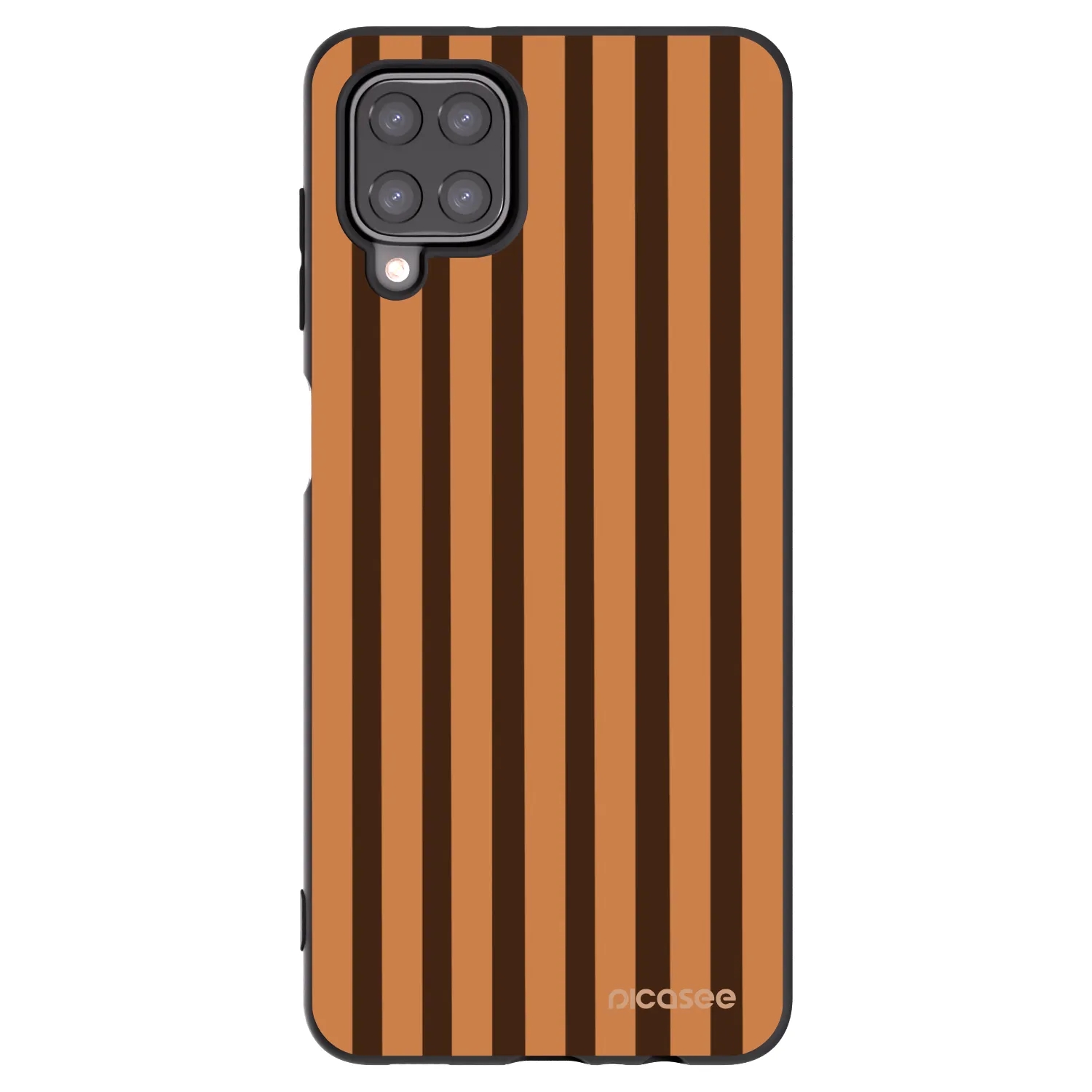 Picasee crna silikonska maskica za Samsung Galaxy M12 M127F - Caramel lines