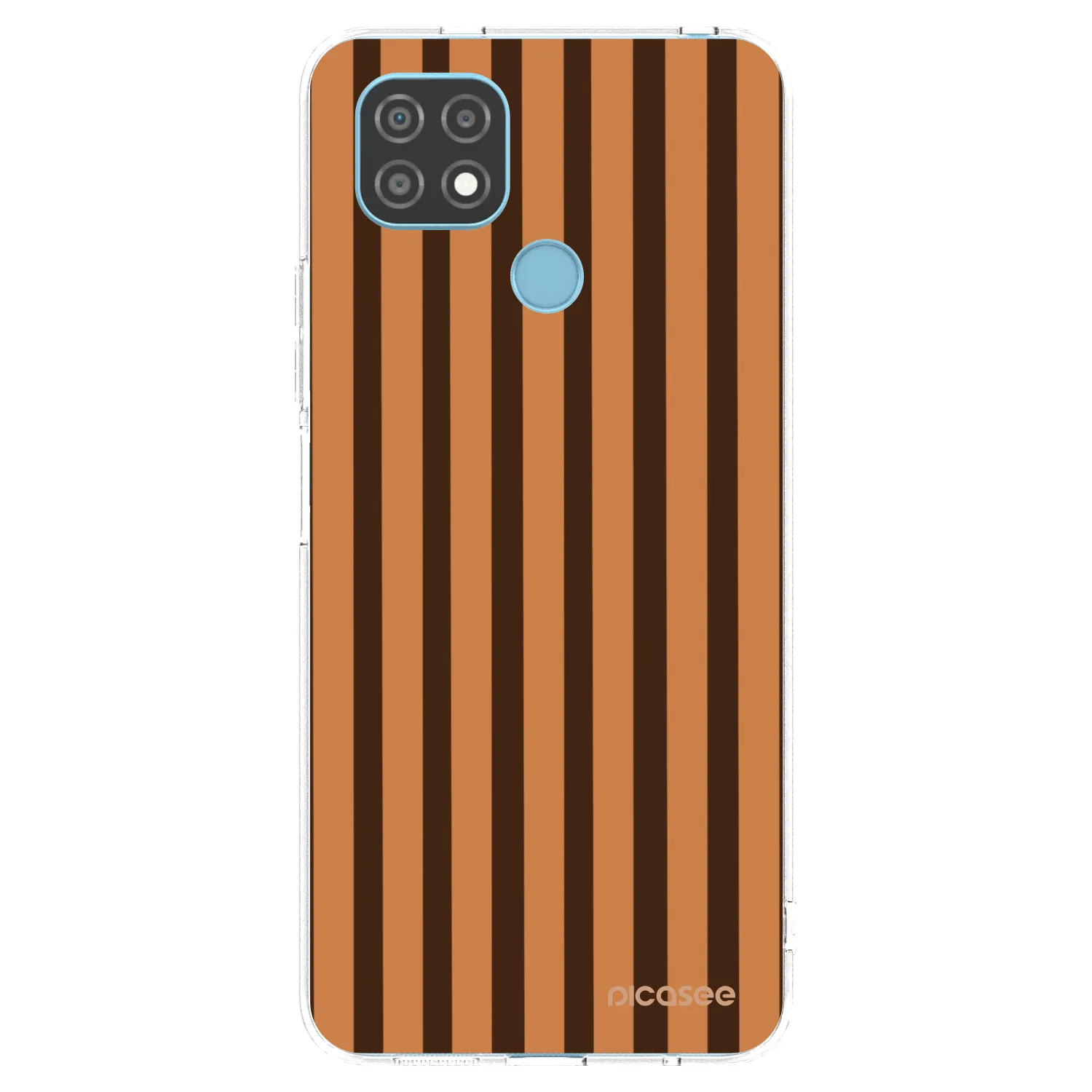 Picasee silikonska prozirna maskica za Realme C21 - Caramel lines