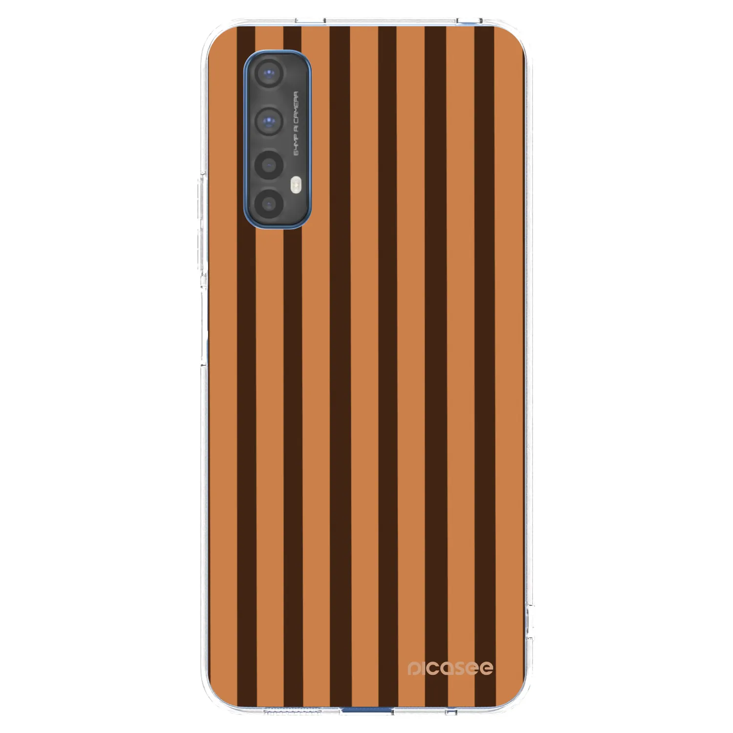 Picasee silikonska prozirna maskica za Realme 7 - Caramel lines