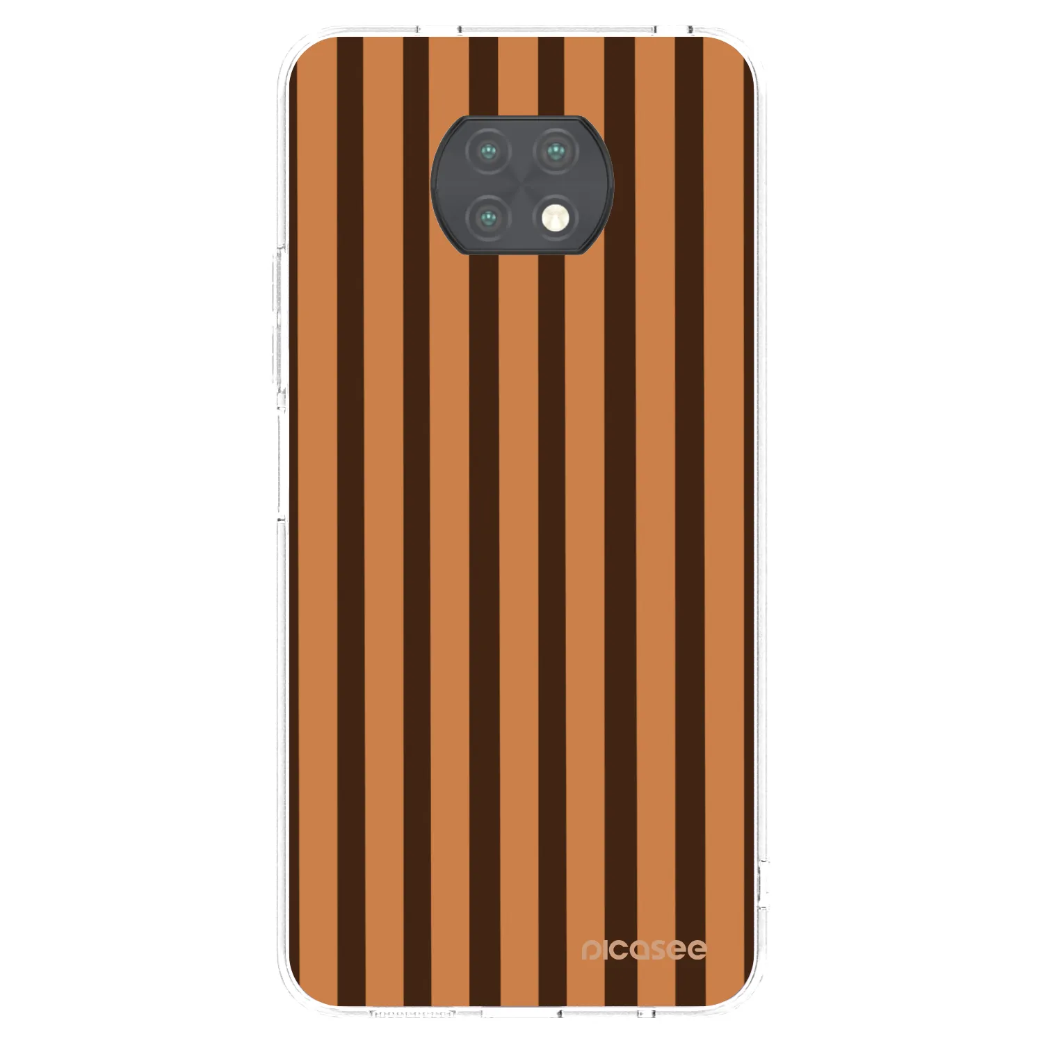Picasee silikonska prozirna maskica za Xiaomi Redmi Note 9T - Caramel lines
