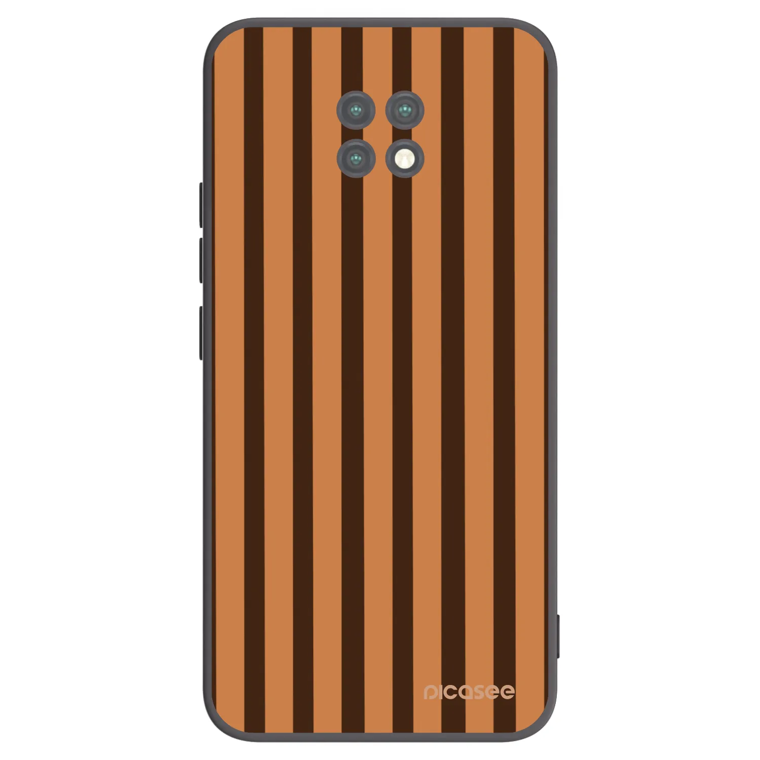 Picasee crna silikonska maskica za Xiaomi Redmi Note 9T - Caramel lines