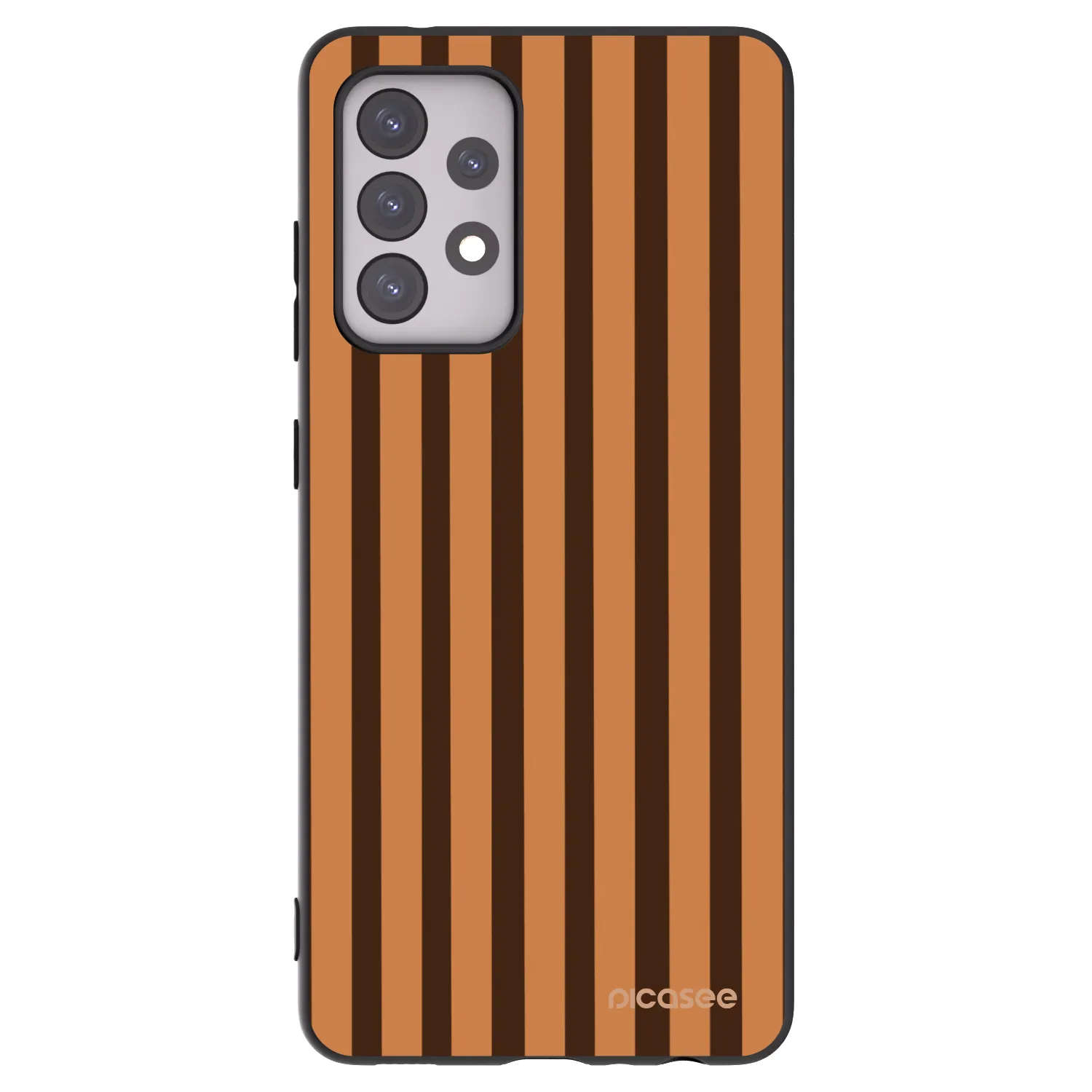 Picasee crna silikonska maskica za Samsung Galaxy A52s 5G A528B - Caramel lines
