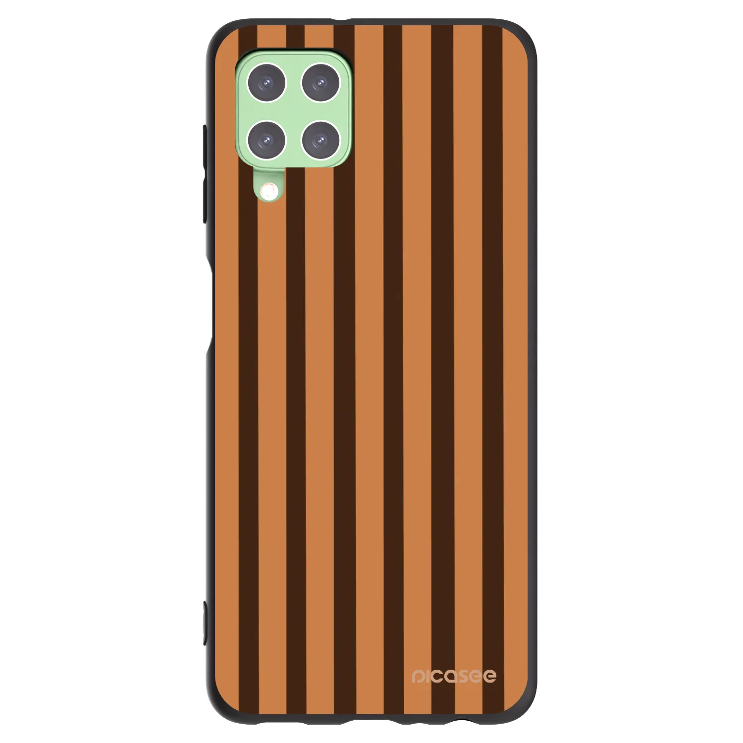 Picasee crna silikonska maskica za Samsung Galaxy A22 A225F 4G - Caramel lines