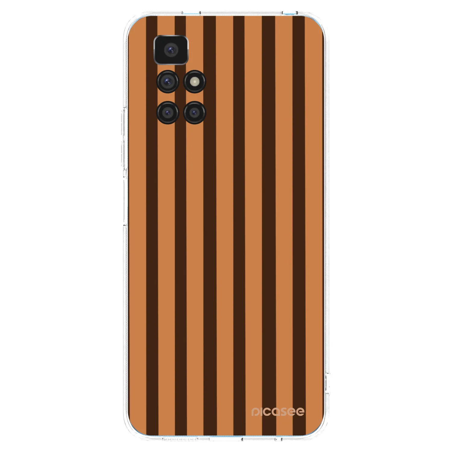 Picasee silikonska prozirna maskica za Xiaomi Redmi 10 - Caramel lines