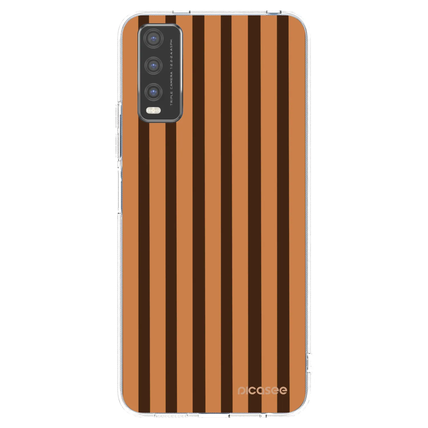 Picasee silikonska prozirna maskica za Vivo Y20s - Caramel lines