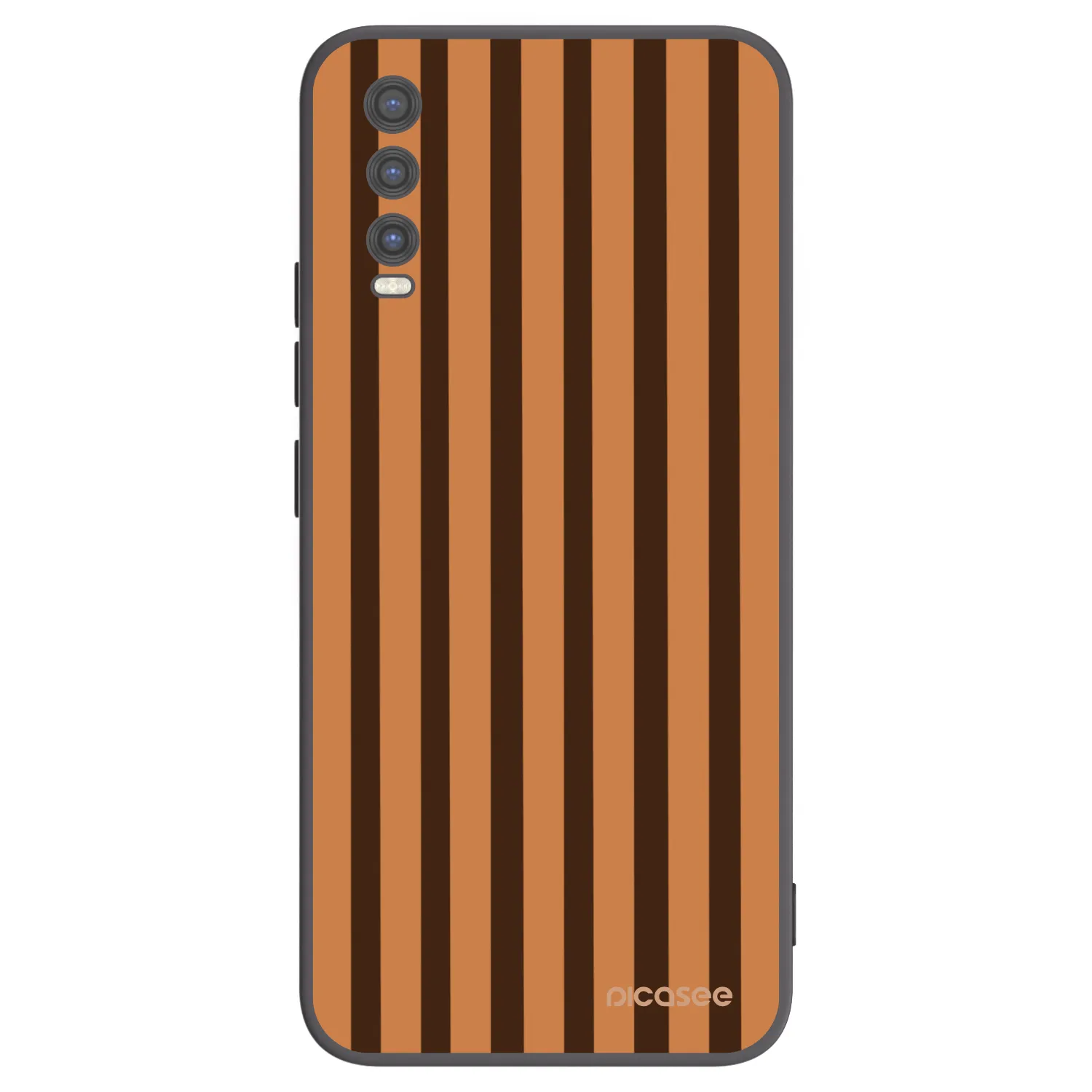 Picasee crna silikonska maskica za Vivo Y20s - Caramel lines