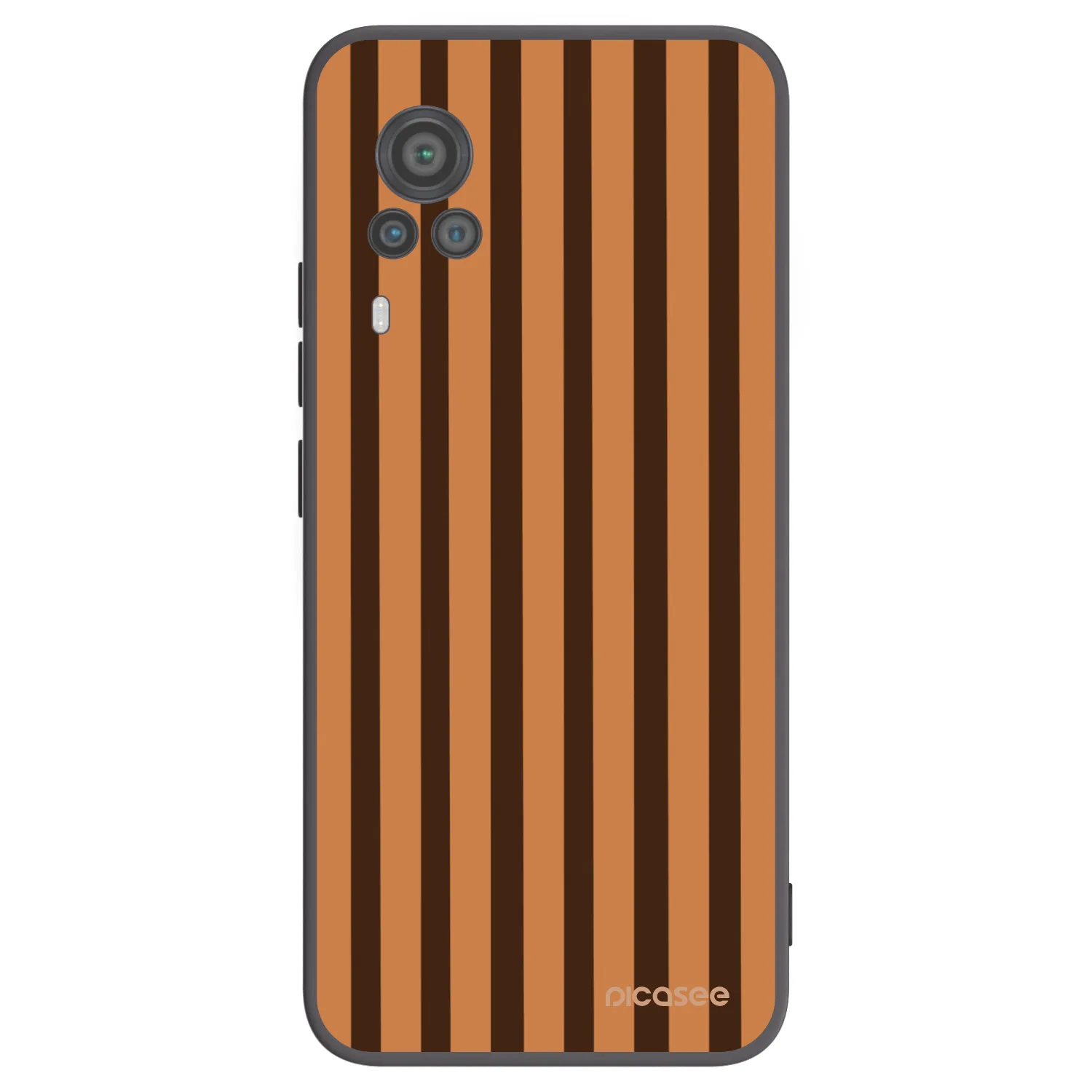 Picasee crna silikonska maskica za Vivo X60 Pro 5G - Caramel lines
