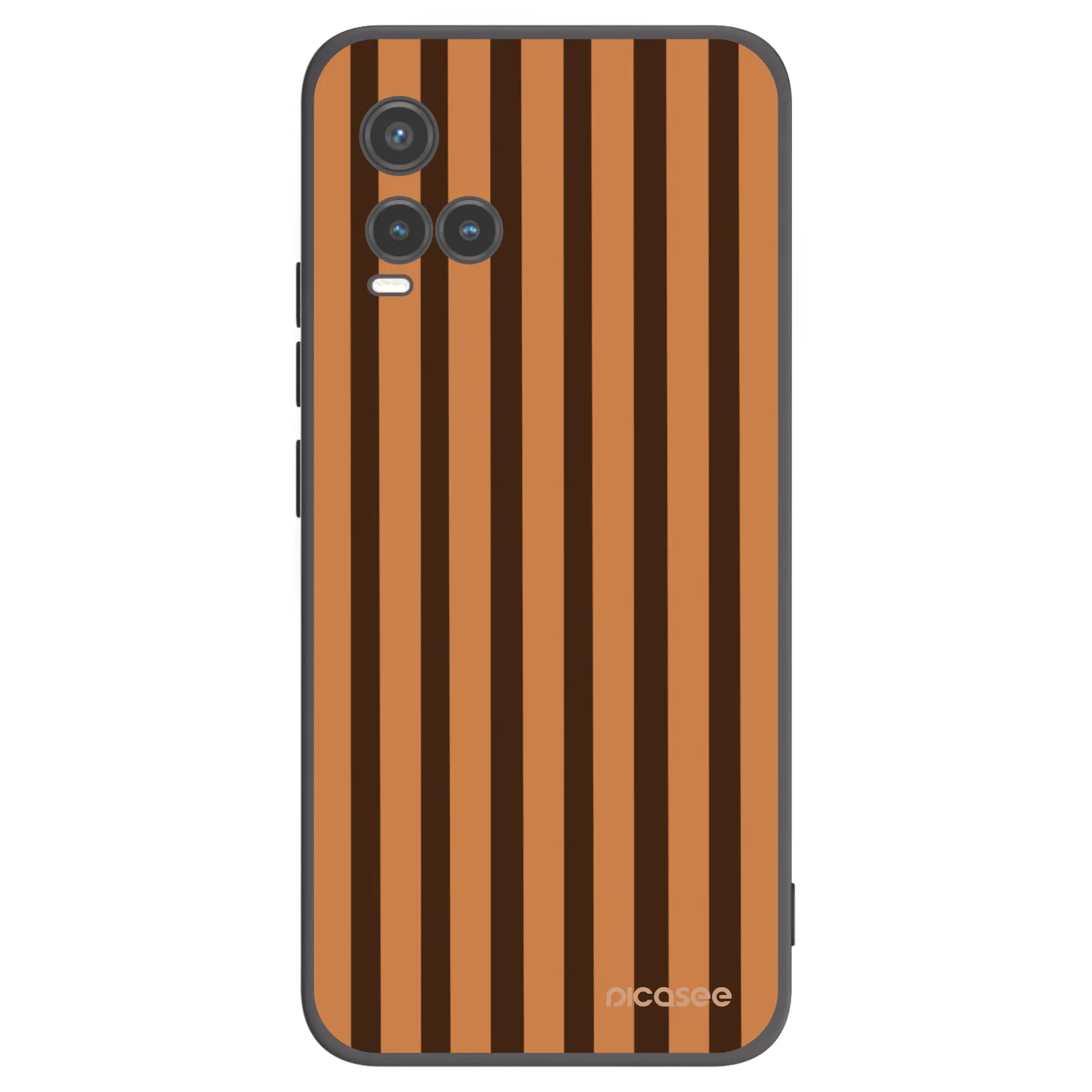 Picasee crna silikonska maskica za Vivo Y33s - Caramel lines