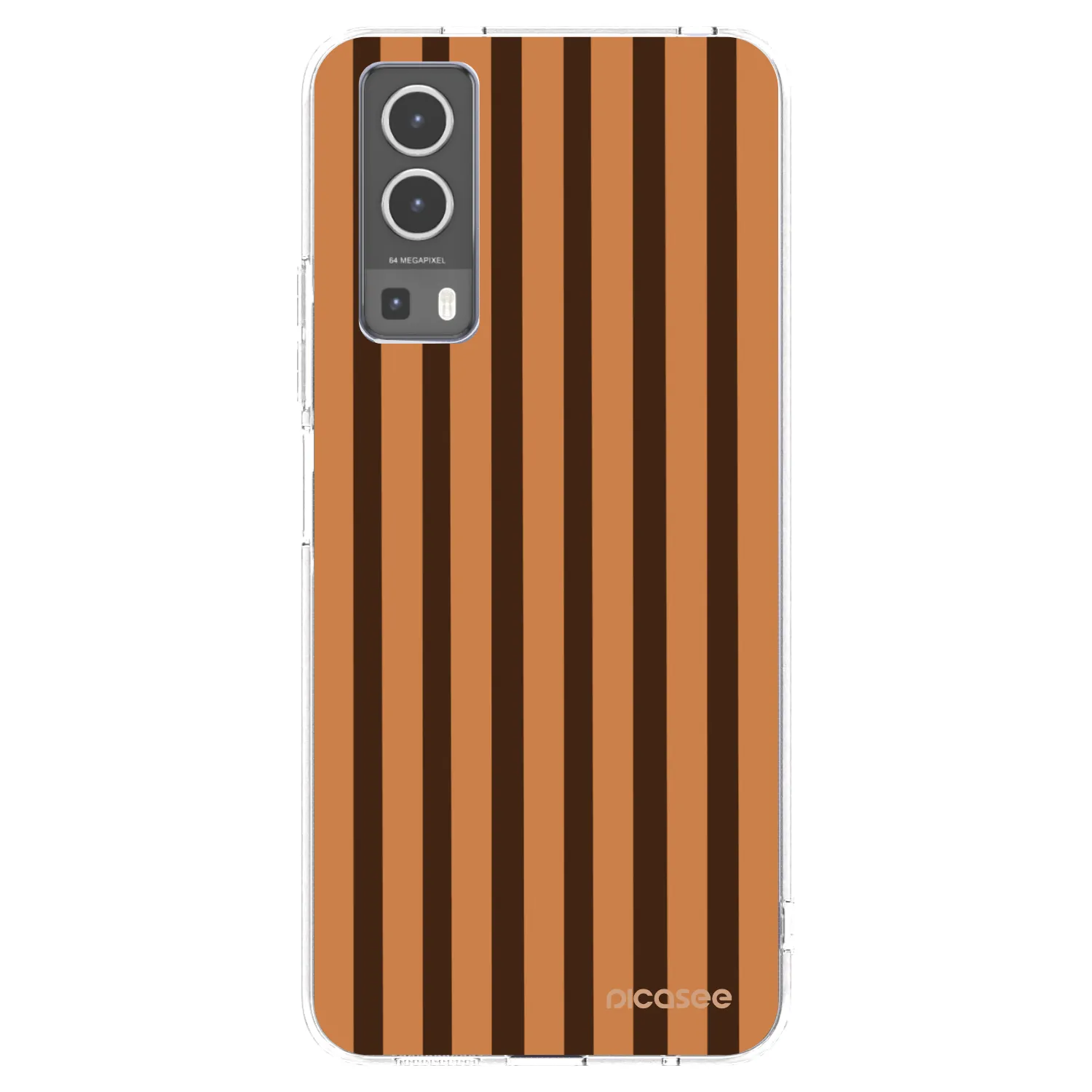 Picasee silikonska prozirna maskica za Vivo Y72 5G - Caramel lines