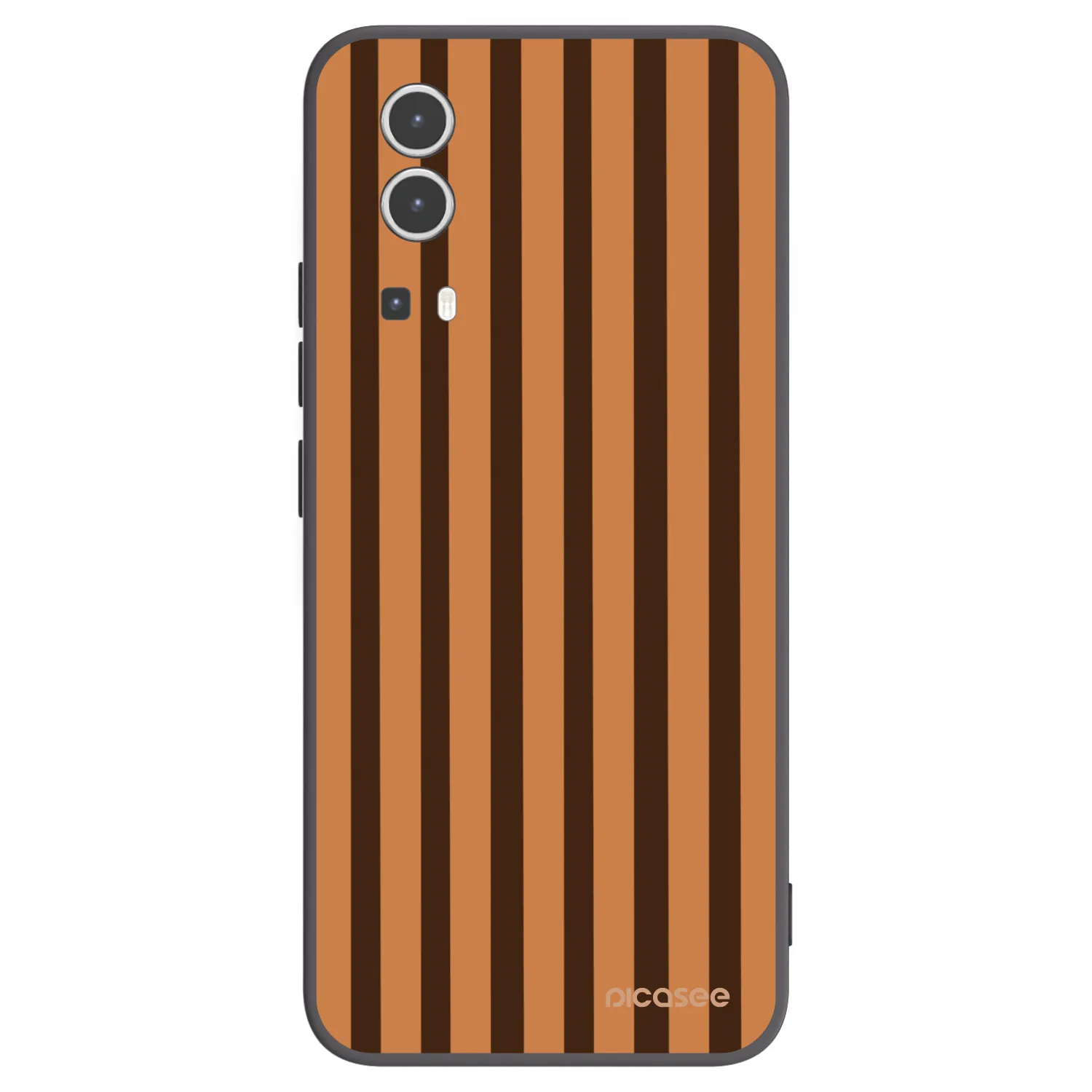 Picasee crna silikonska maskica za Vivo Y72 5G - Caramel lines