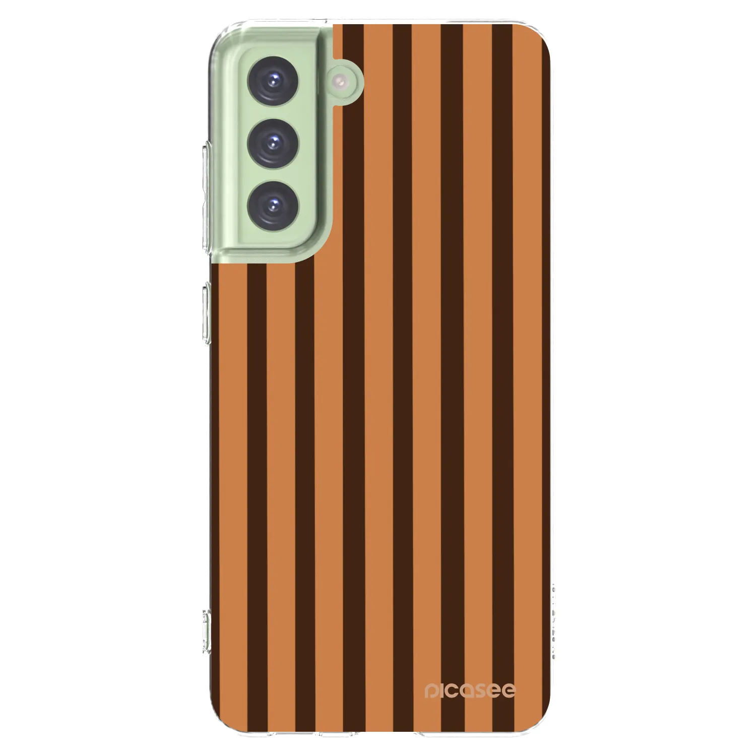 Picasee silikonska prozirna maskica za Samsung Galaxy S21 FE 5G - Caramel lines