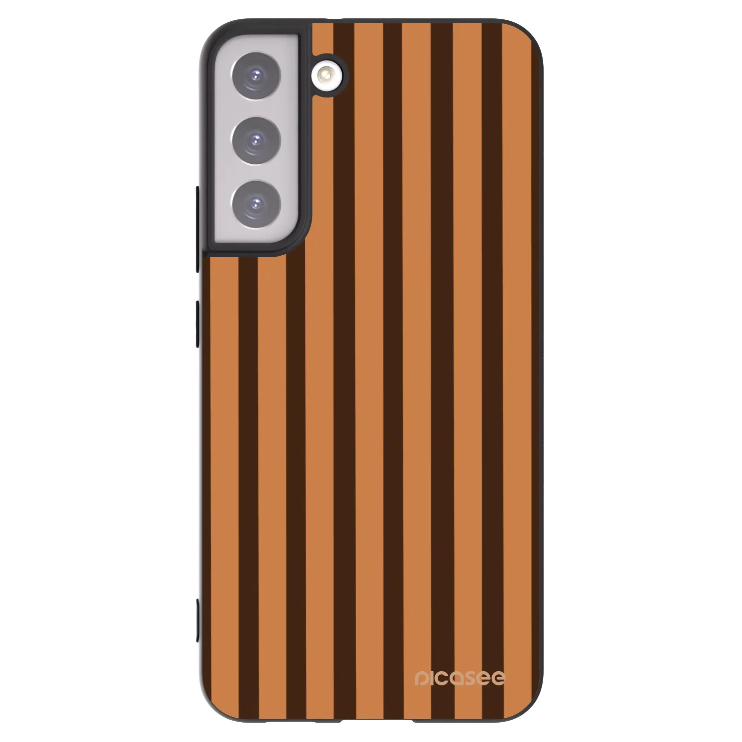 Picasee crna silikonska maskica za Samsung Galaxy S22+ 5G - Caramel lines