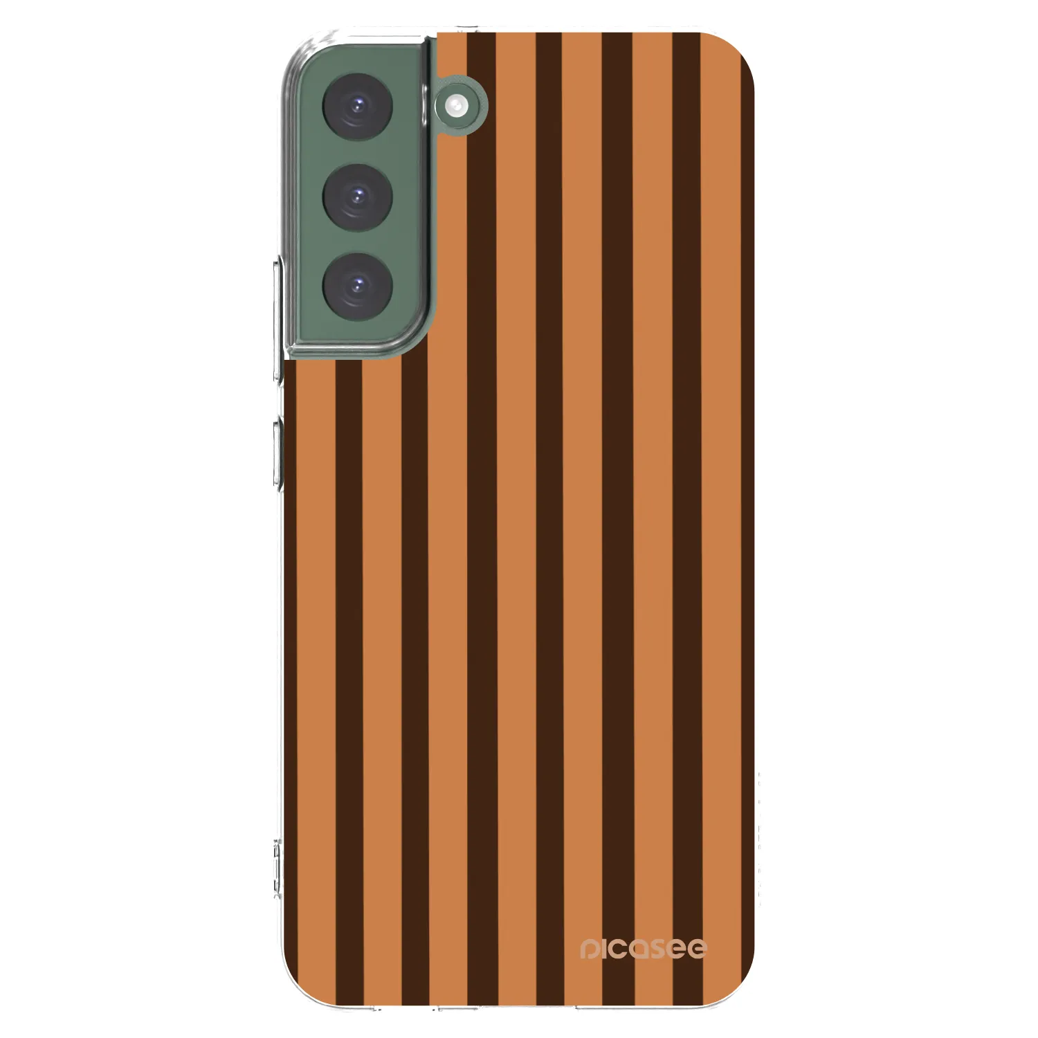 Picasee silikonska prozirna maskica za Samsung Galaxy S22+ 5G - Caramel lines