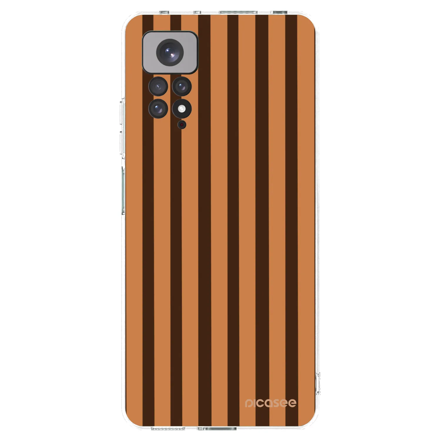 Picasee silikonska prozirna maskica za Xiaomi Redmi Note 11 - Caramel lines