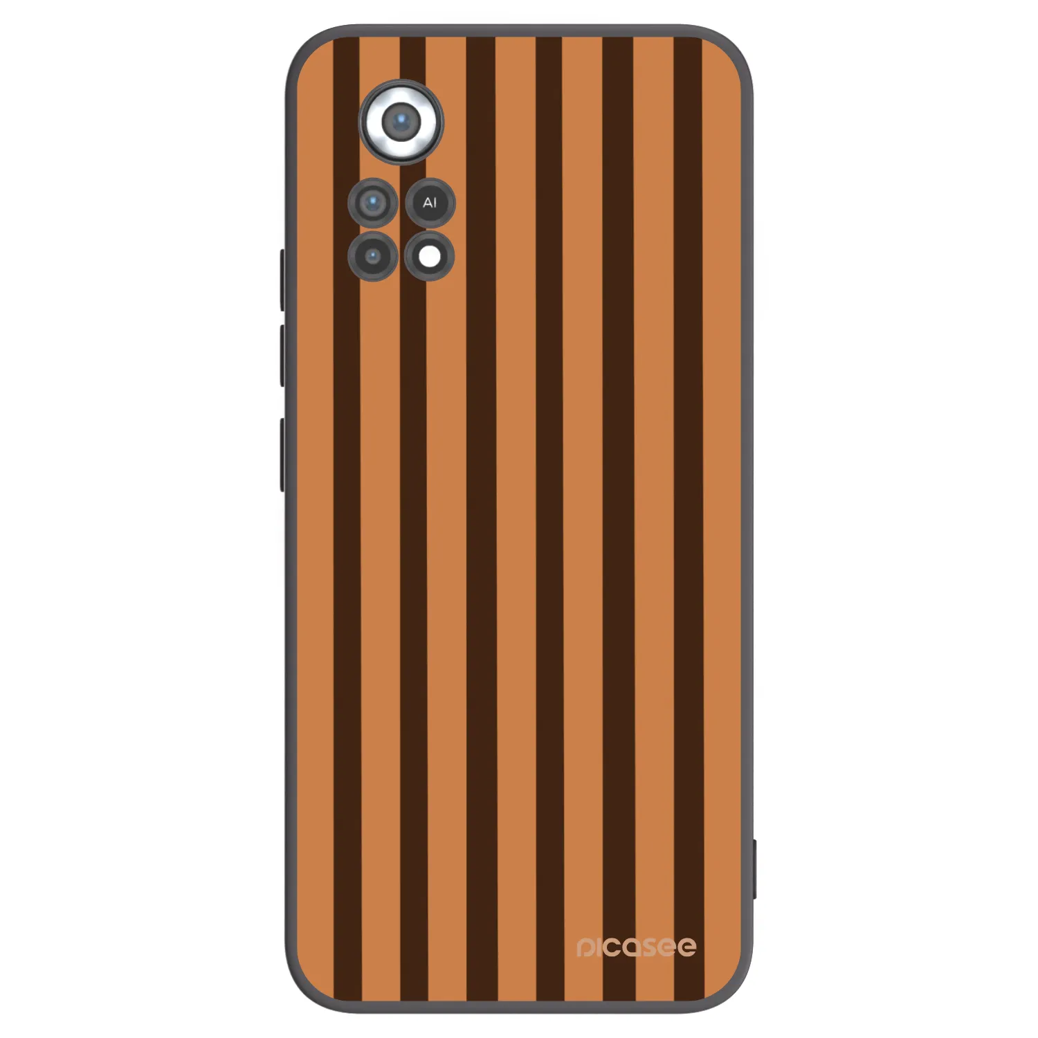 Picasee crna silikonska maskica za Xiaomi Poco X4 Pro 5G - Caramel lines
