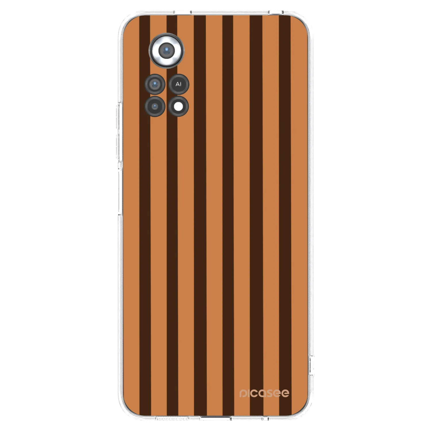Picasee silikonska prozirna maskica za Xiaomi Poco X4 Pro 5G - Caramel lines