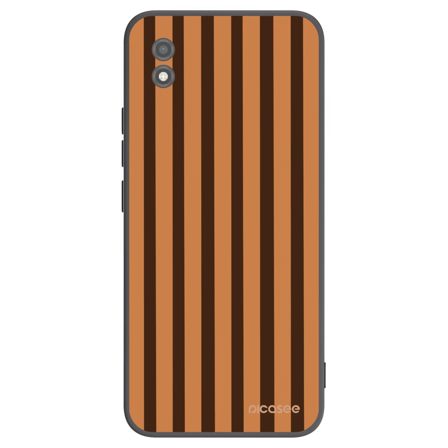 Picasee crna silikonska maskica za Realme C11 (2021) - Caramel lines