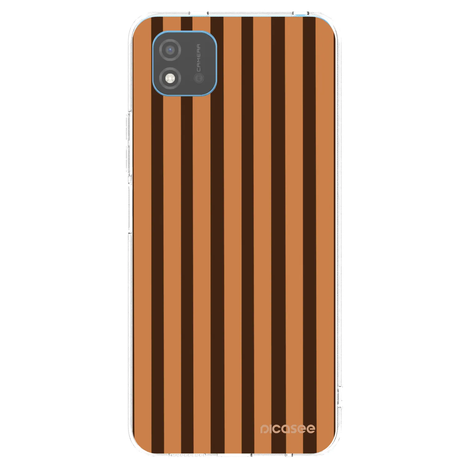 Picasee silikonska prozirna maskica za Realme C11 (2021) - Caramel lines