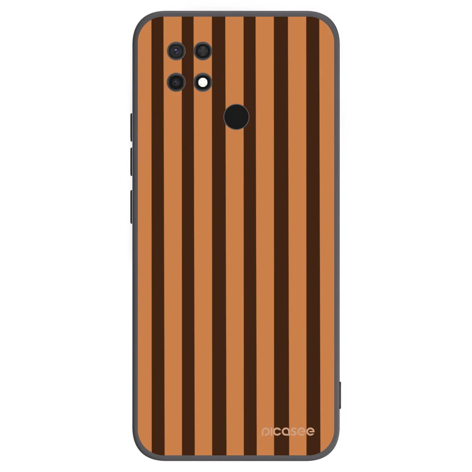 Picasee crna silikonska maskica za Xiaomi Redmi 10C - Caramel lines