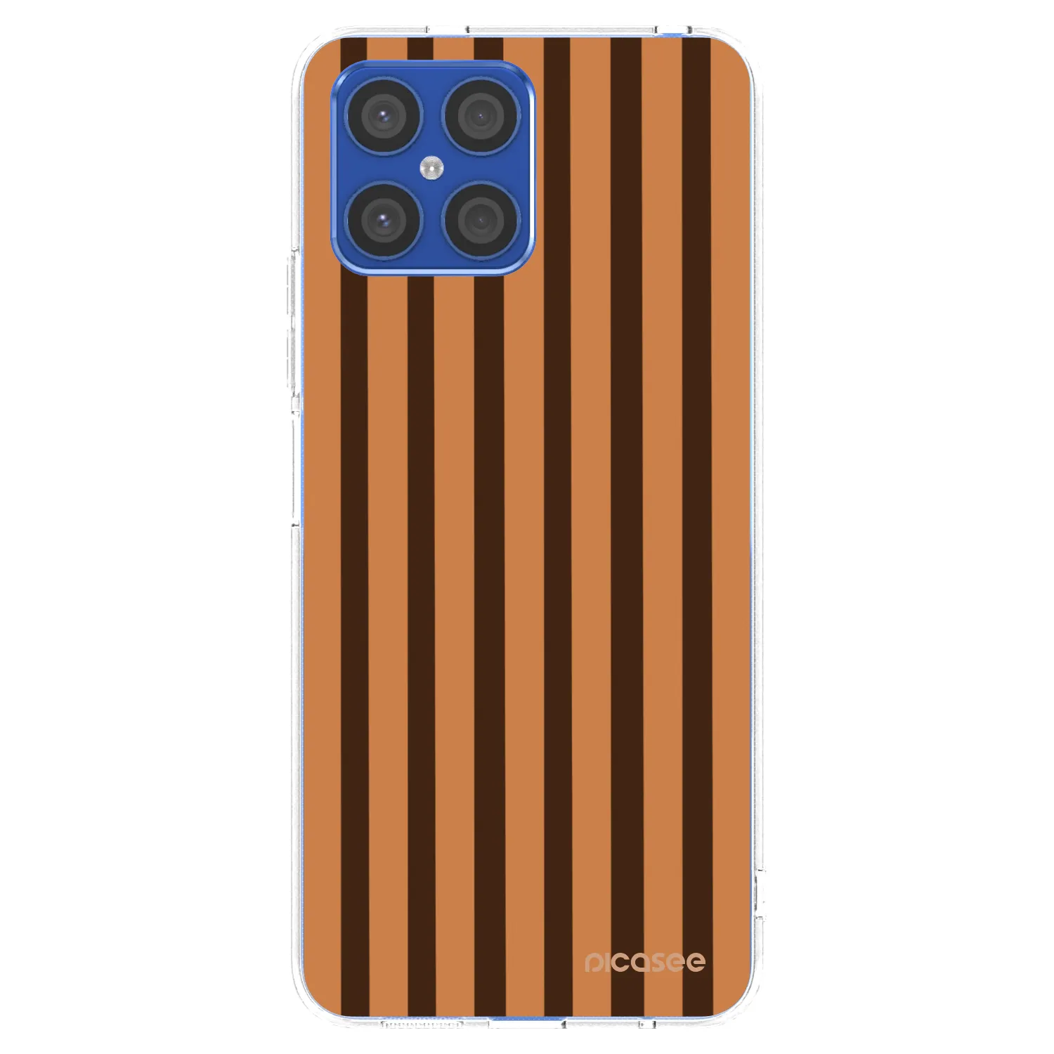 Picasee silikonska prozirna maskica za Honor X8 4G - Caramel lines