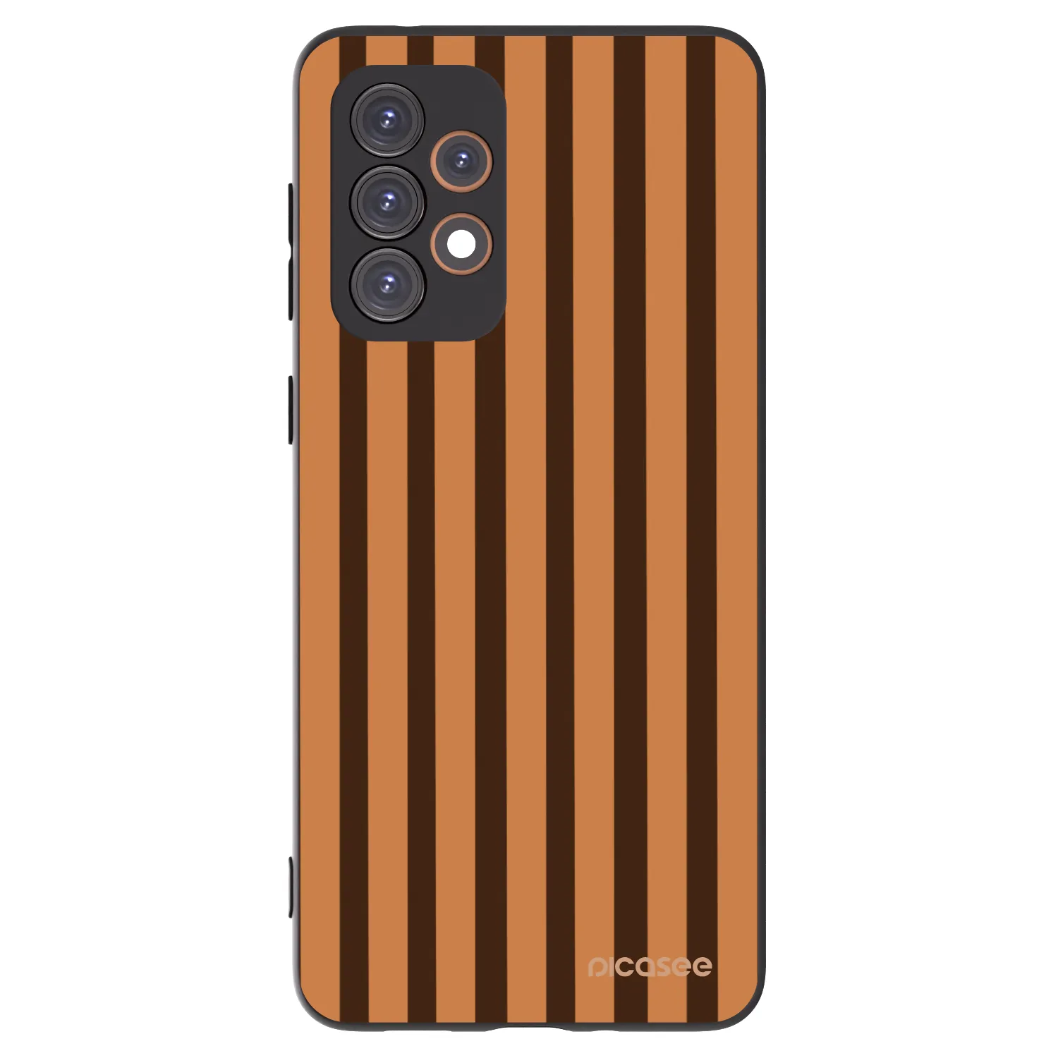 Picasee crna silikonska maskica za Samsung Galaxy A33 5G A336 - Caramel lines