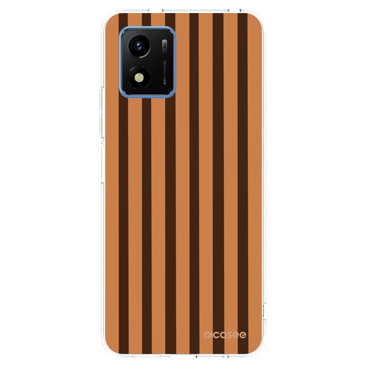 Picasee silikonska prozirna maskica za Vivo Y01 - Caramel lines