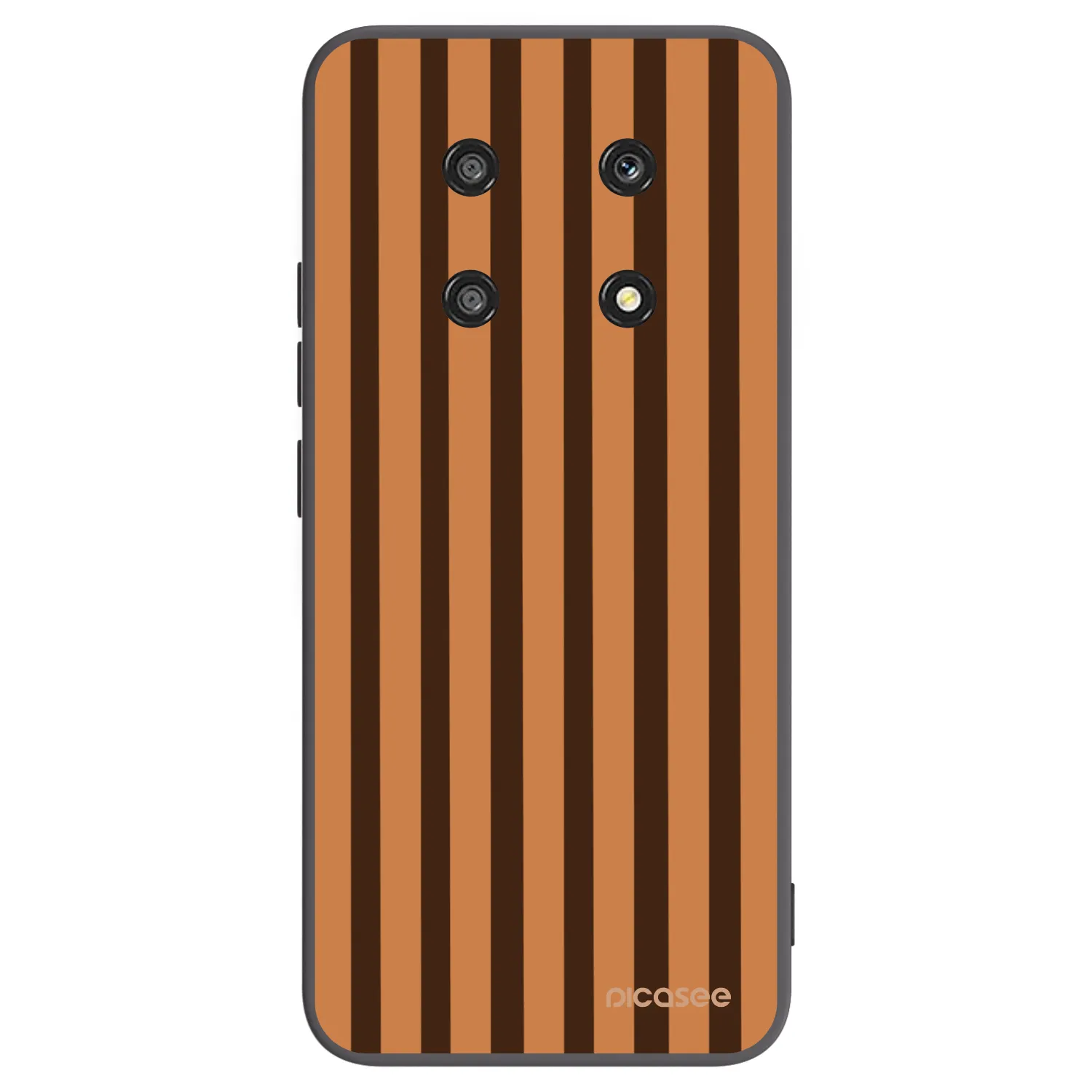 Picasee crna silikonska maskica za Honor Magic4 Lite 5G - Caramel lines