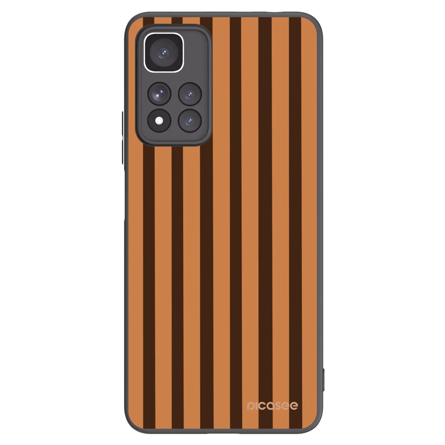 Picasee crna silikonska maskica za Xiaomi Redmi Note 11 Pro+ 5G - Caramel lines