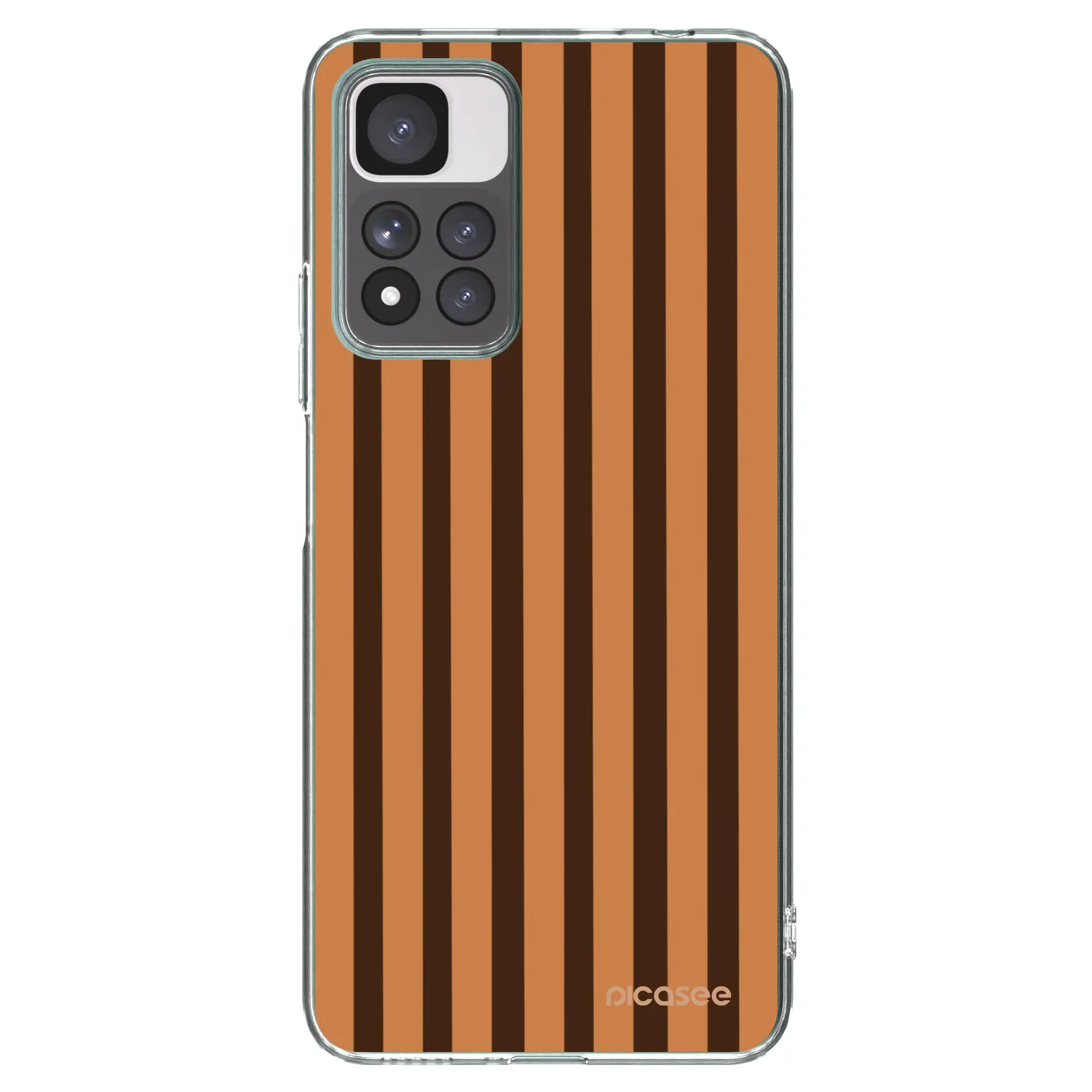 Picasee silikonska prozirna maskica za Xiaomi Redmi Note 11 Pro+ 5G - Caramel lines
