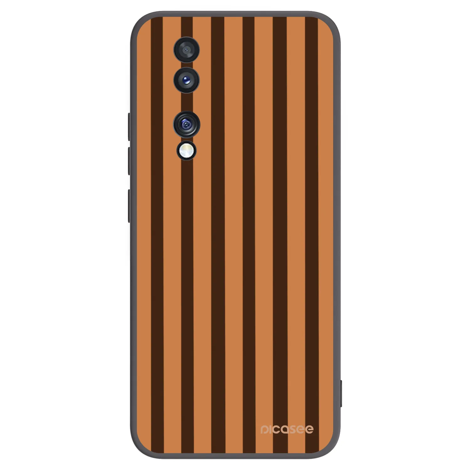 Picasee crna silikonska maskica za Honor 70 - Caramel lines