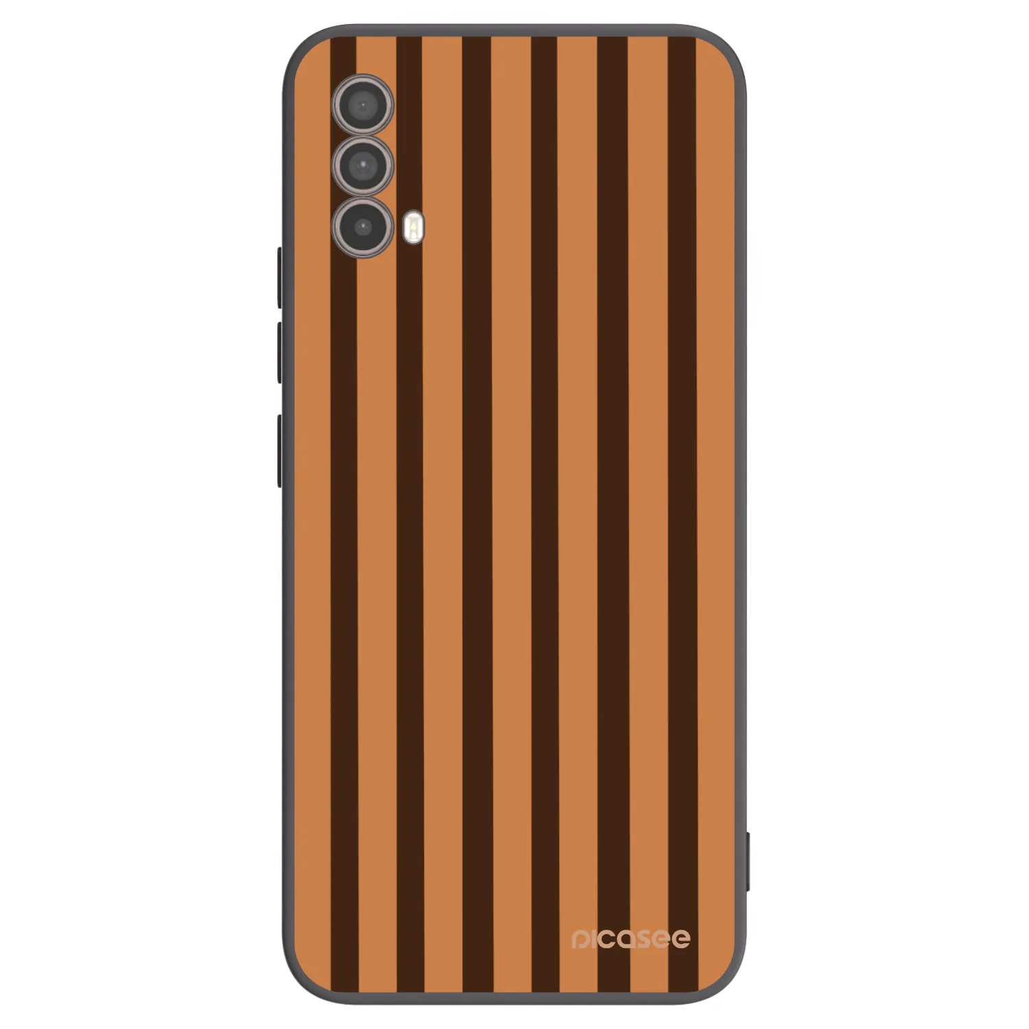 Picasee crna silikonska maskica za Motorola Moto E40 - Caramel lines