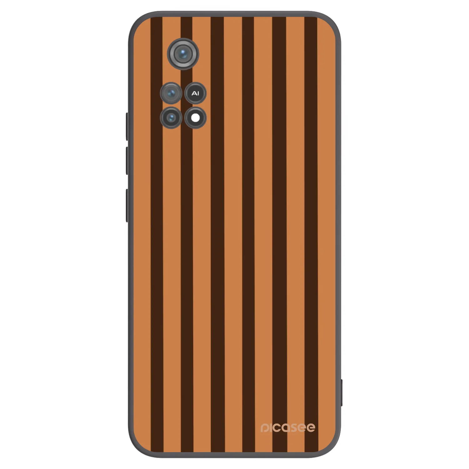 Picasee crna silikonska maskica za Xiaomi Poco M4 Pro - Caramel lines