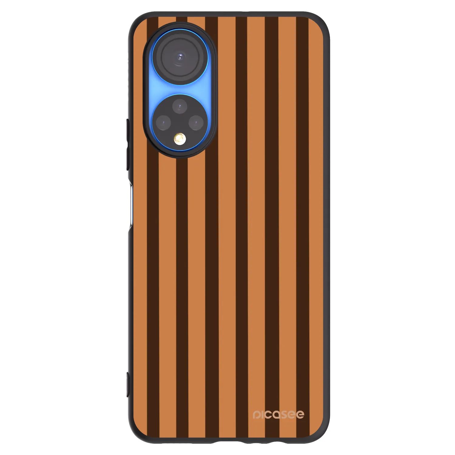 Picasee crna silikonska maskica za Honor X7 - Caramel lines