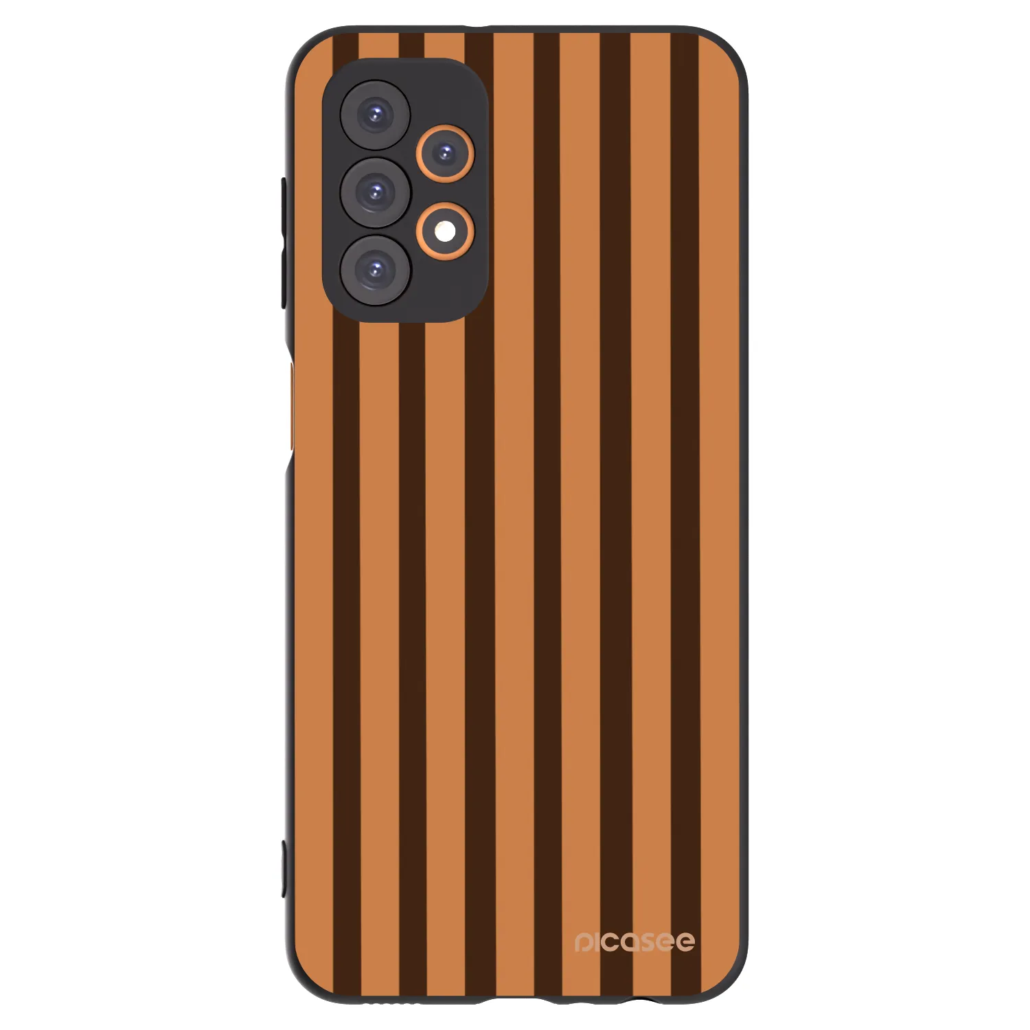Picasee crna silikonska maskica za Samsung Galaxy A23 A236B 5G - Caramel lines