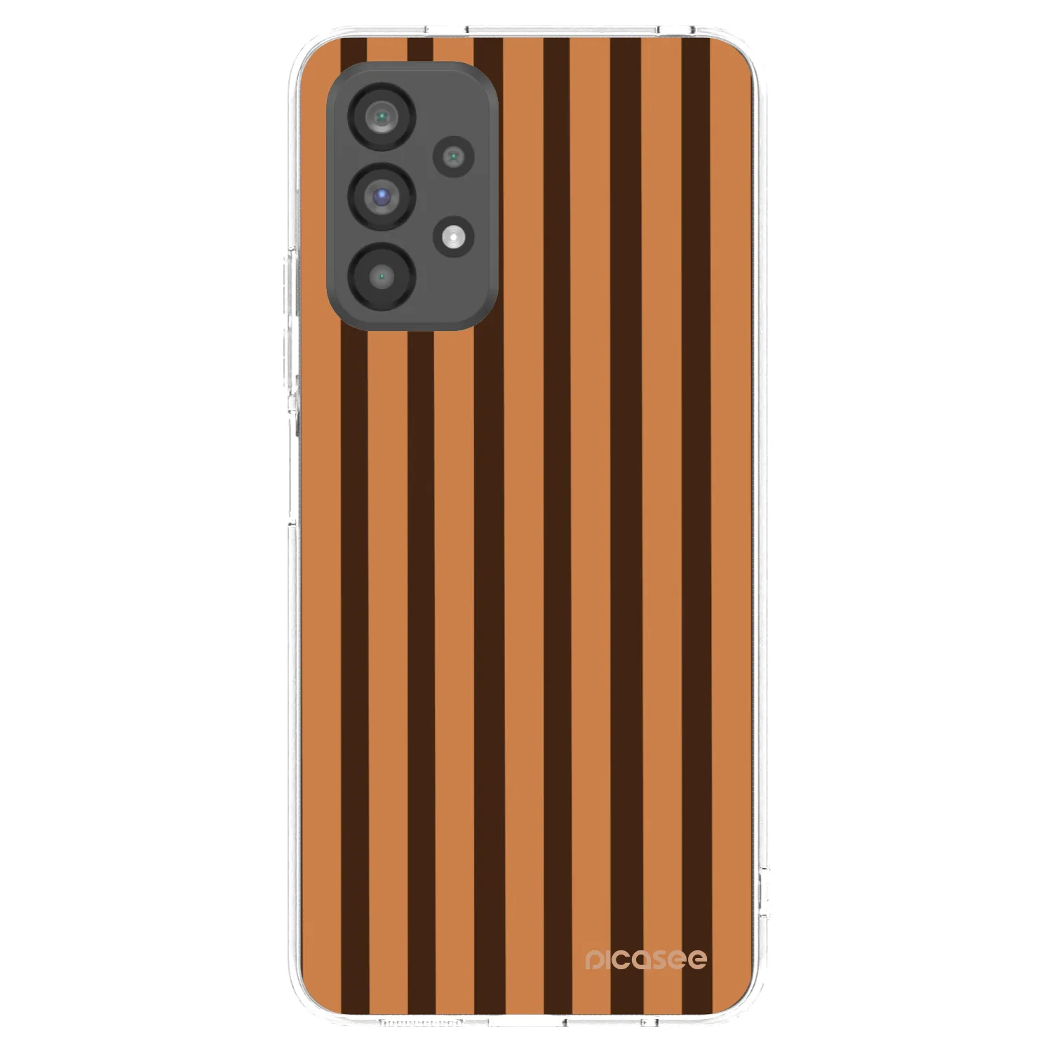 Picasee silikonska prozirna maskica za Samsung Galaxy A73 5G - Caramel lines
