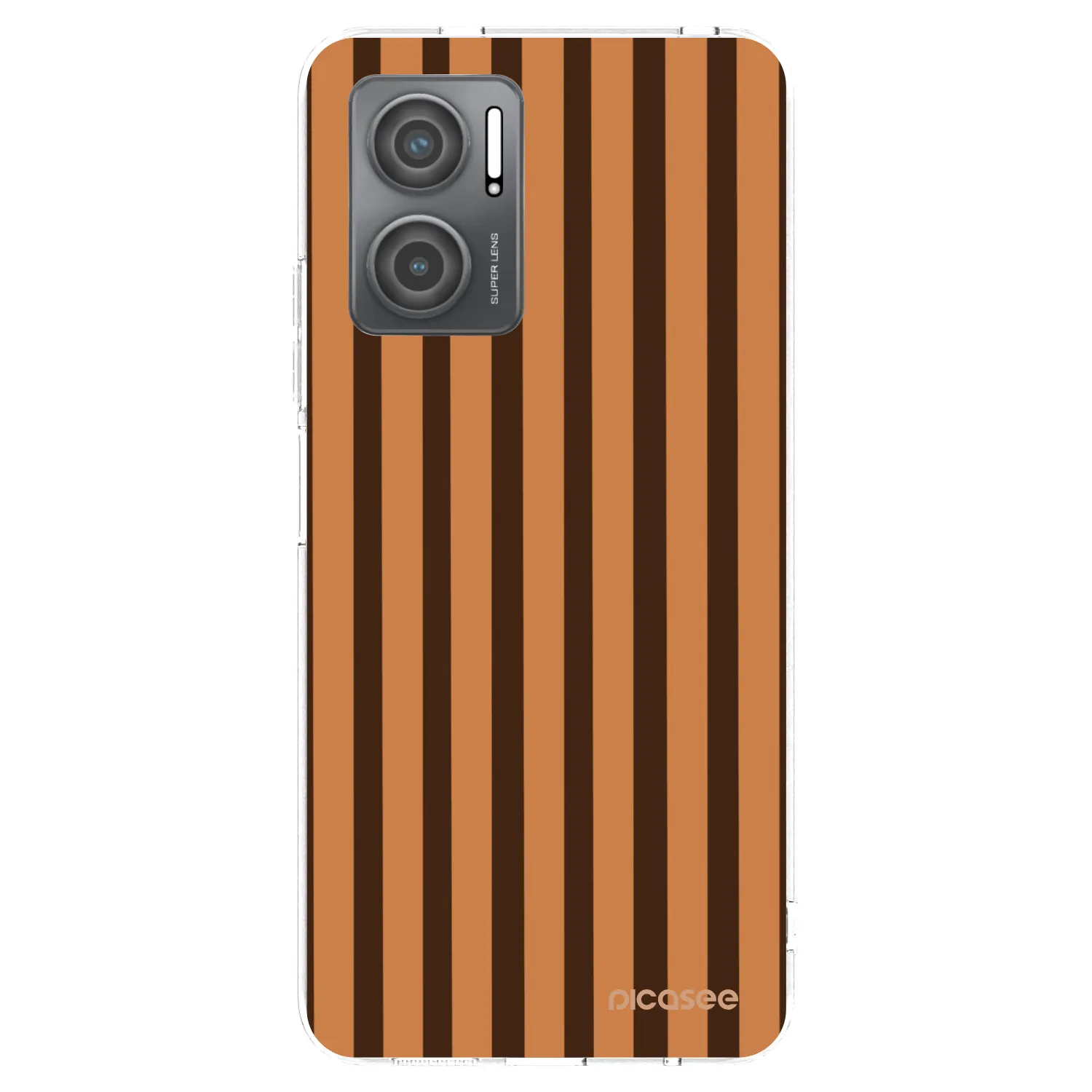 Picasee silikonska prozirna maskica za Xiaomi Redmi 10 5G - Caramel lines