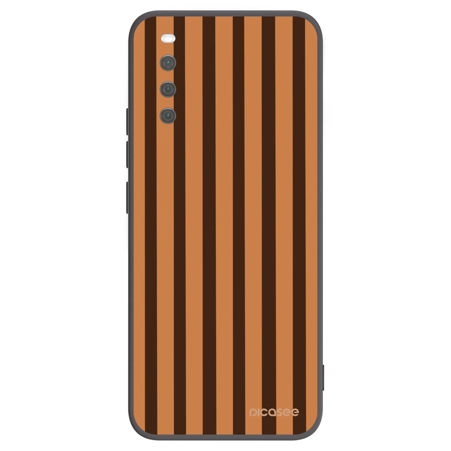 Picasee crna silikonska maskica za Sony Xperia 10 III - Caramel lines