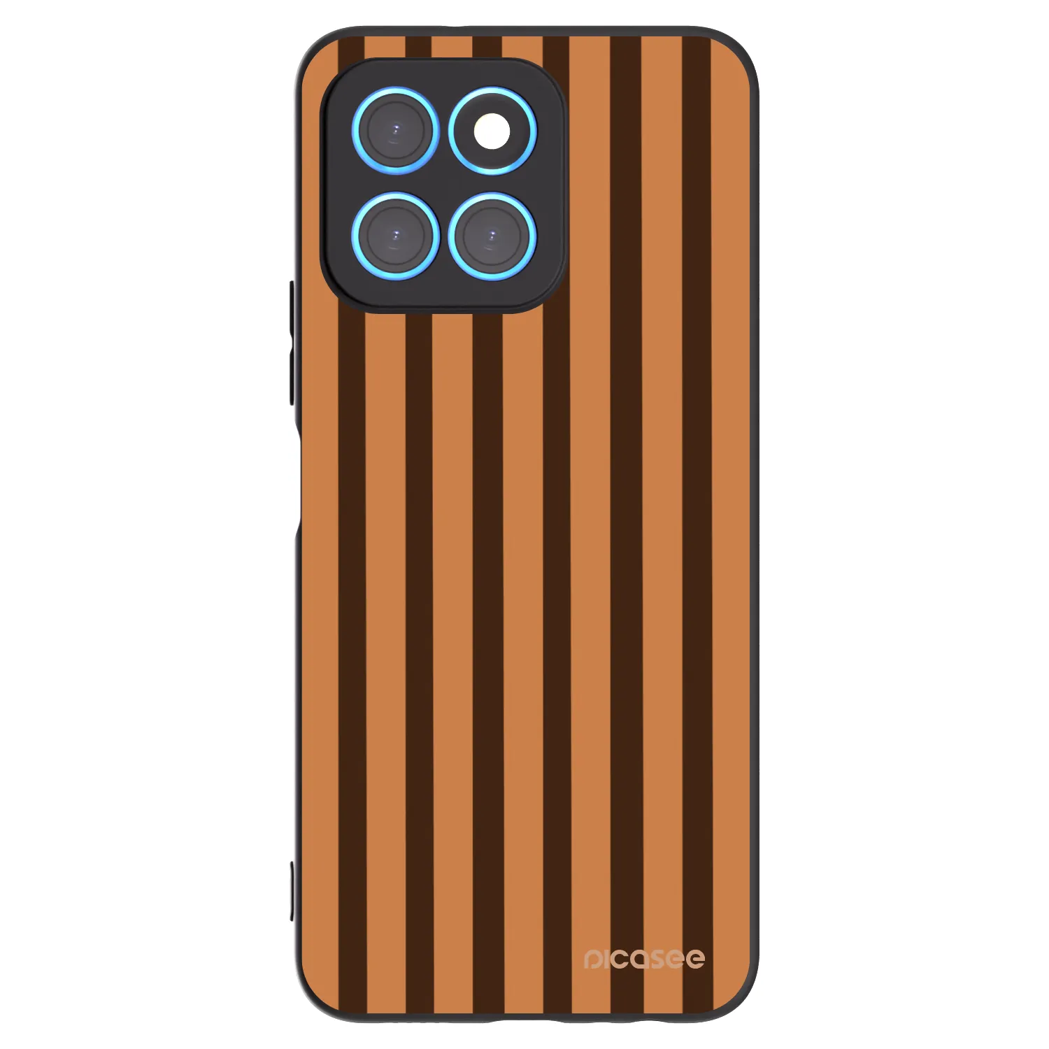 Picasee crna silikonska maskica za Honor X8 5G - Caramel lines