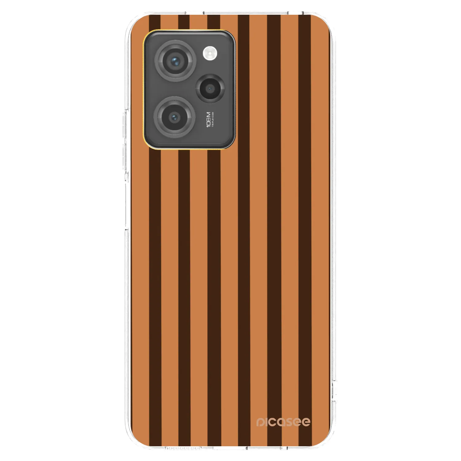 Picasee silikonska prozirna maskica za Xiaomi Poco X5 Pro - Caramel lines