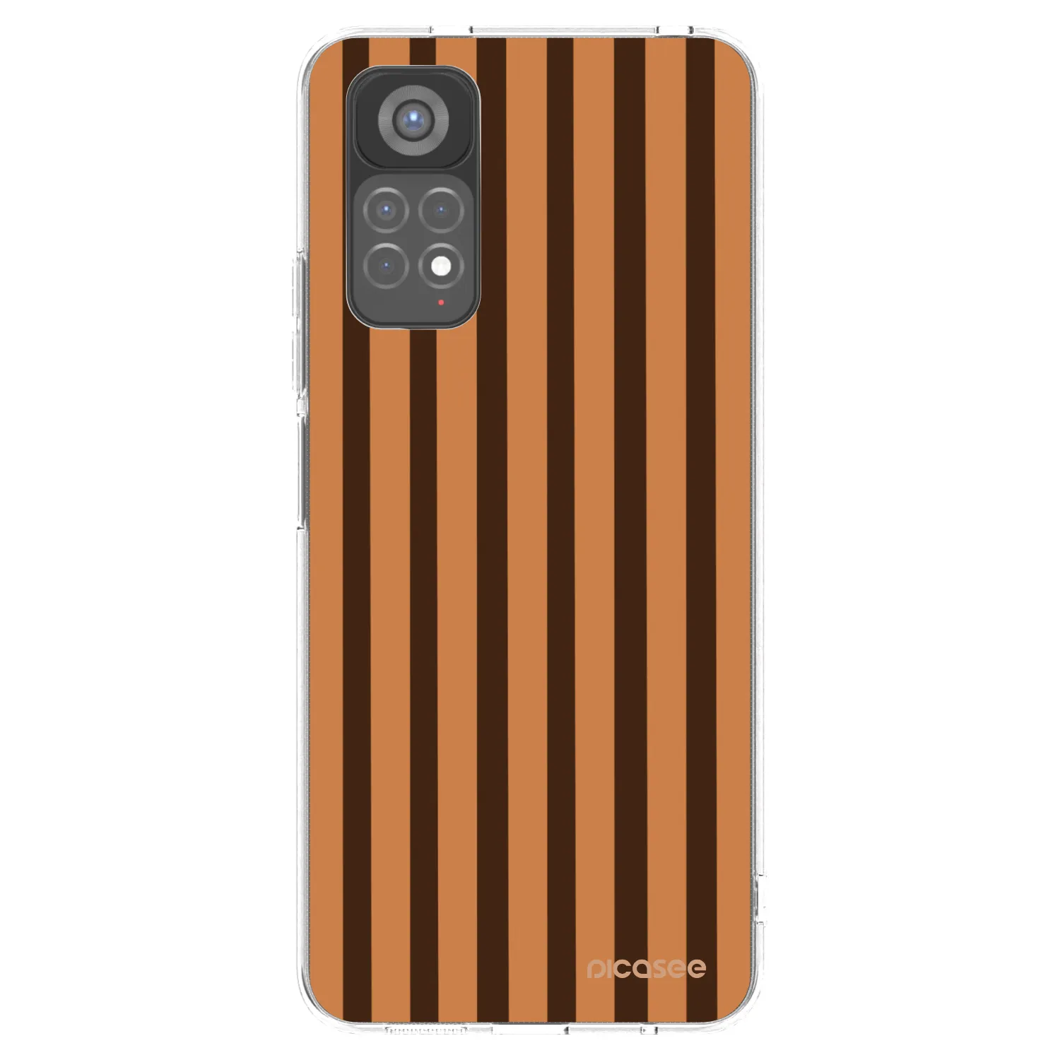 Picasee silikonska prozirna maskica za Xiaomi Redmi Note 11S 5G - Caramel lines