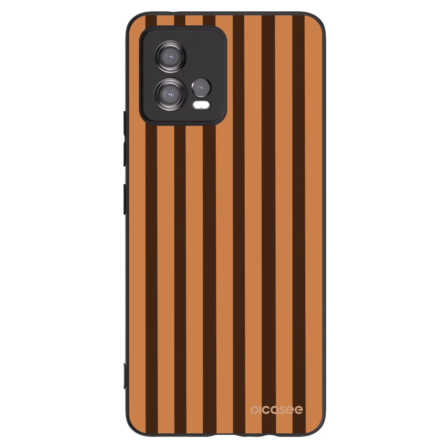 Picasee crna silikonska maskica za Motorola Moto G72 - Caramel lines