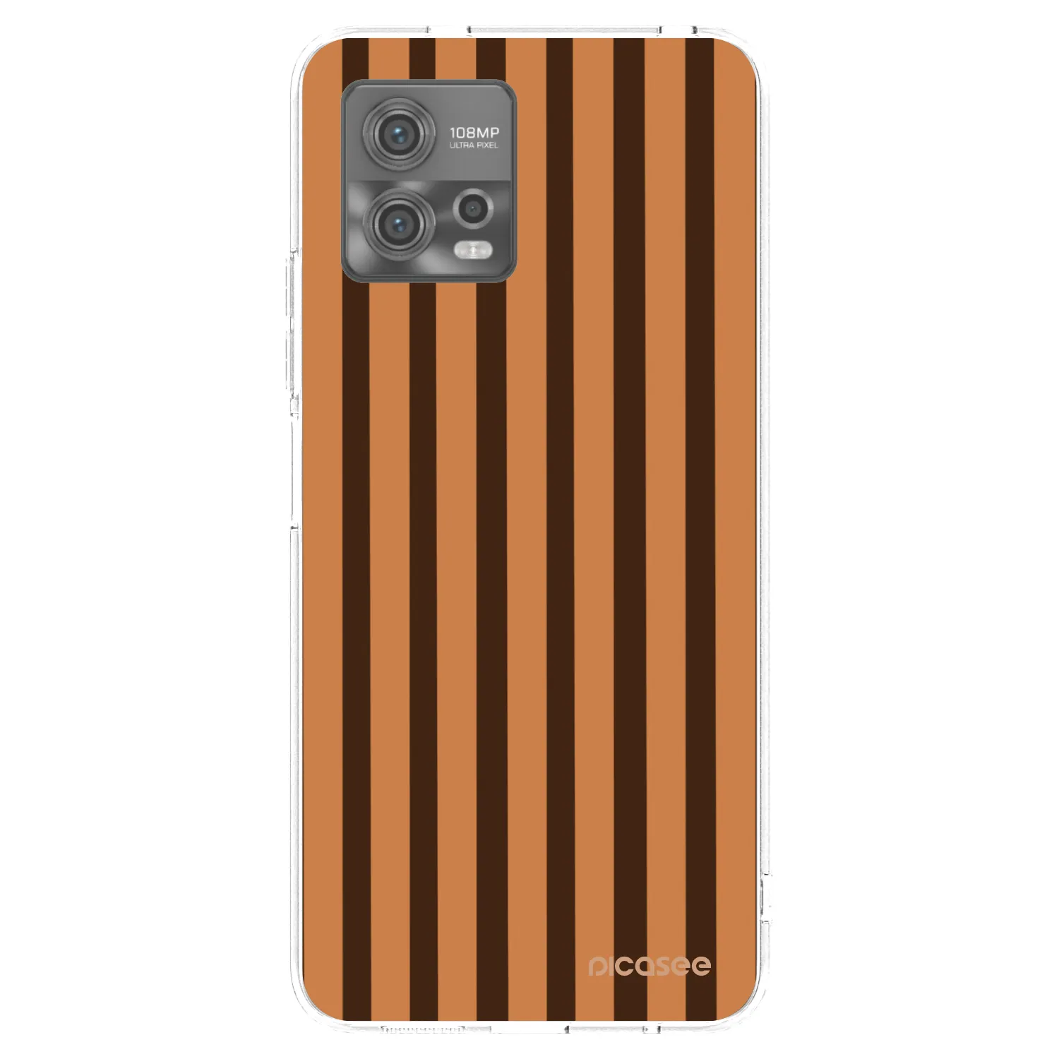 Picasee silikonska prozirna maskica za Motorola Moto G72 - Caramel lines