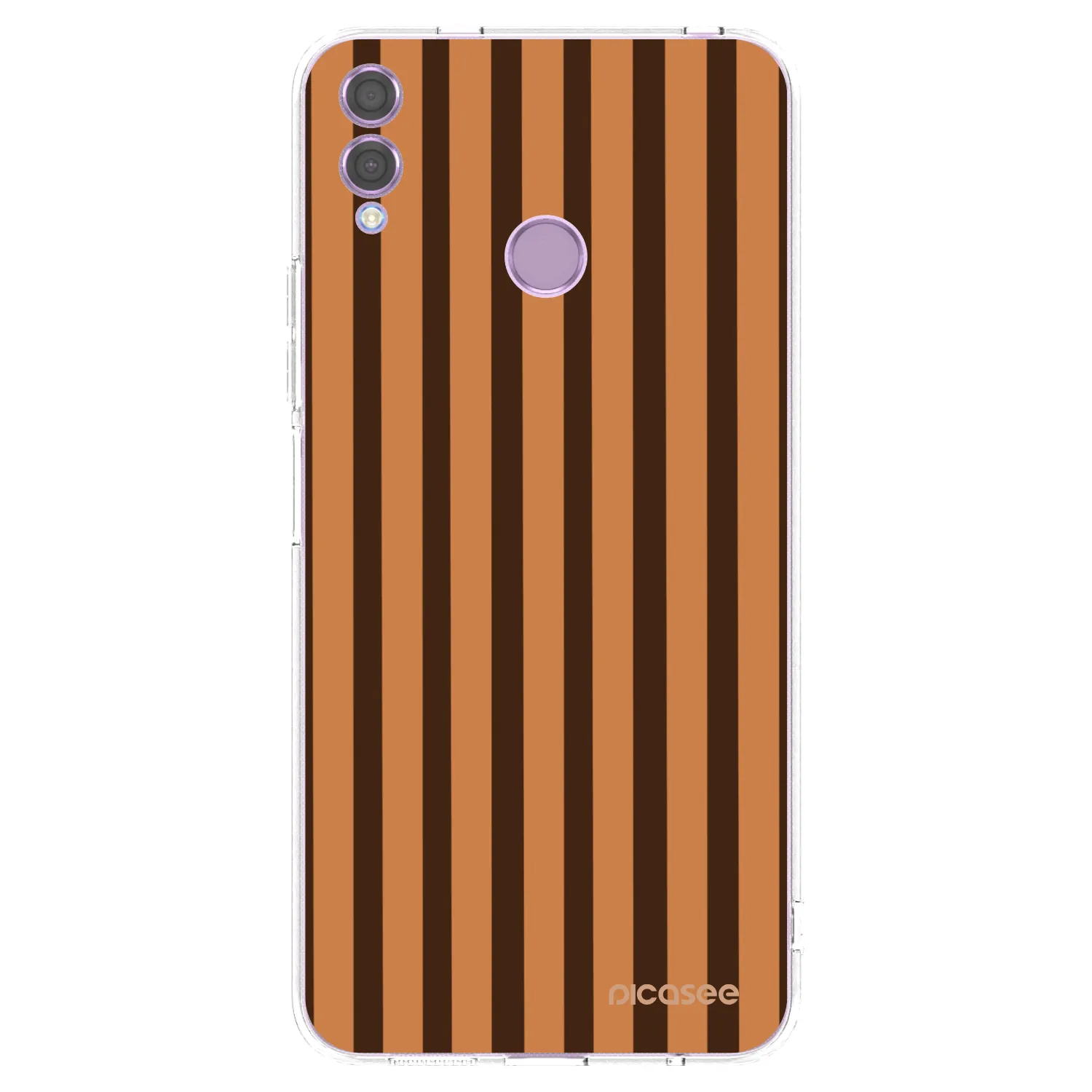 Picasee silikonska prozirna maskica za Honor 8X - Caramel lines