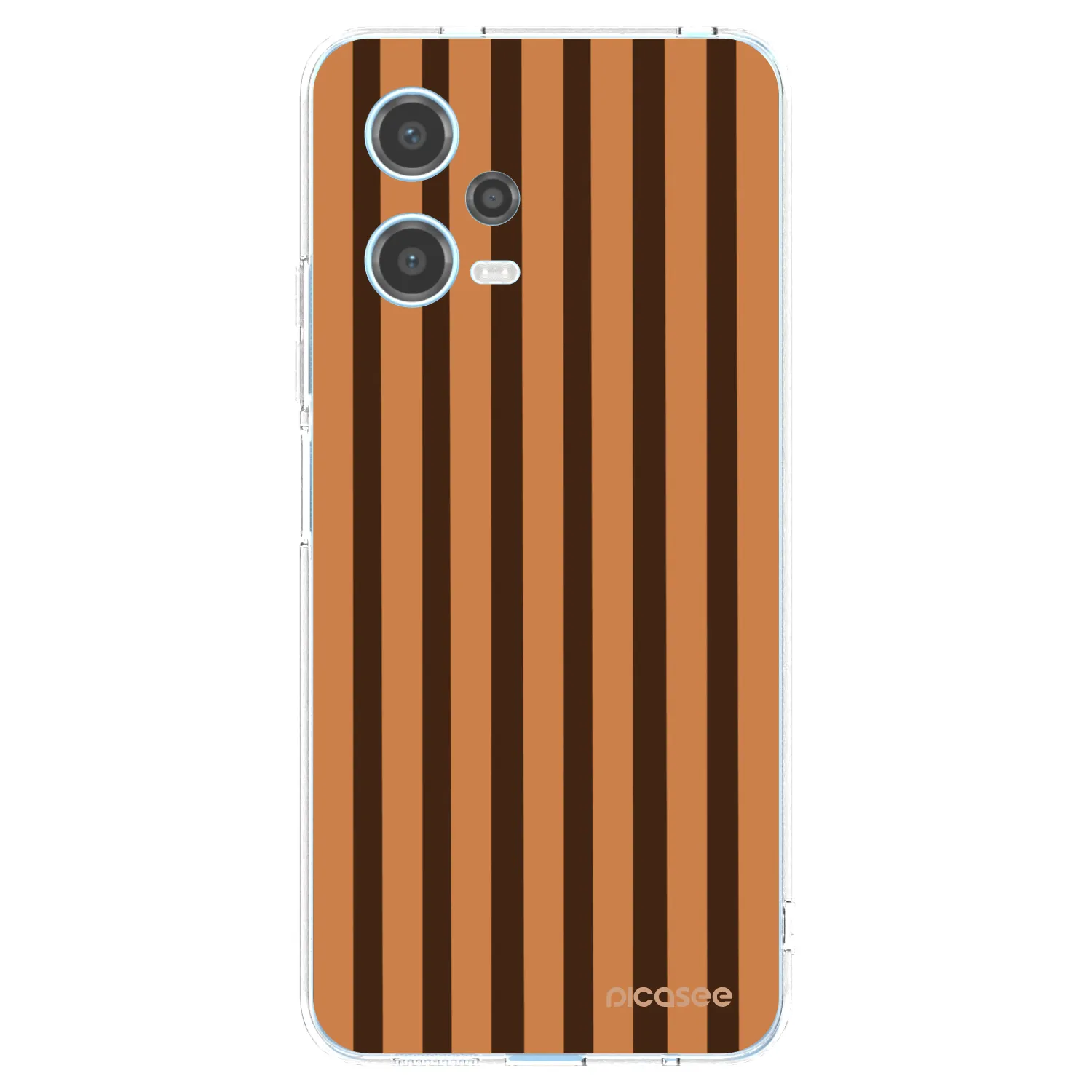 Picasee silikonska prozirna maskica za Xiaomi Redmi Note 12 5G - Caramel lines