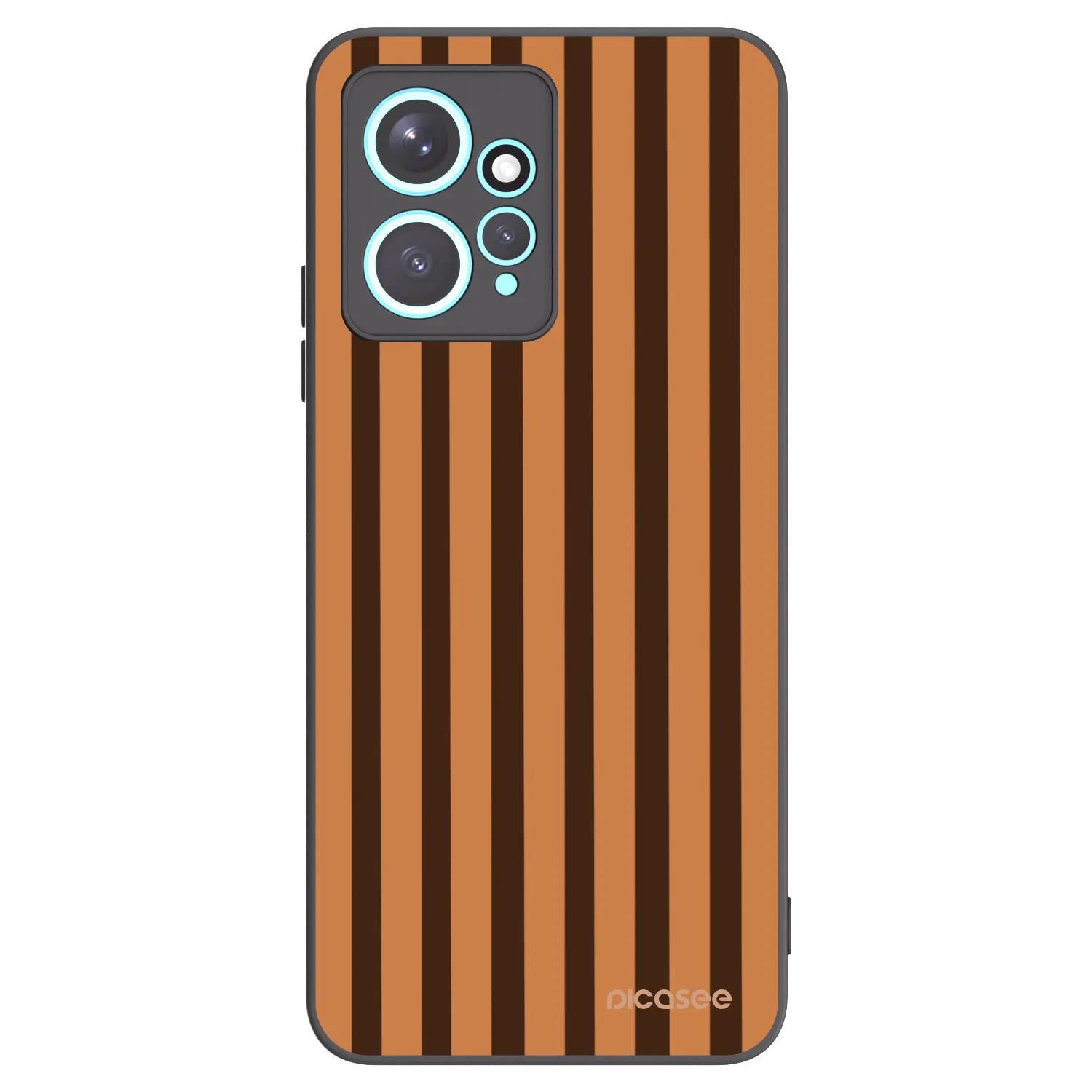 Picasee crna silikonska maskica za Xiaomi Redmi Note 12 4G - Caramel lines
