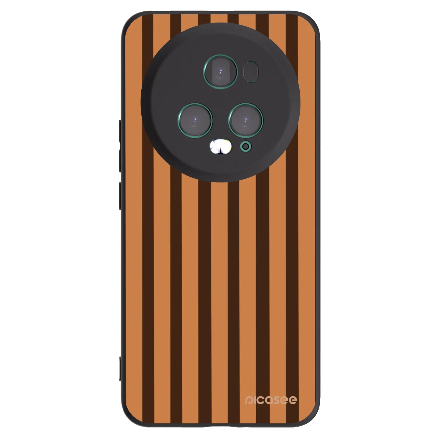 Picasee crna silikonska maskica za Honor Magic5 Pro - Caramel lines