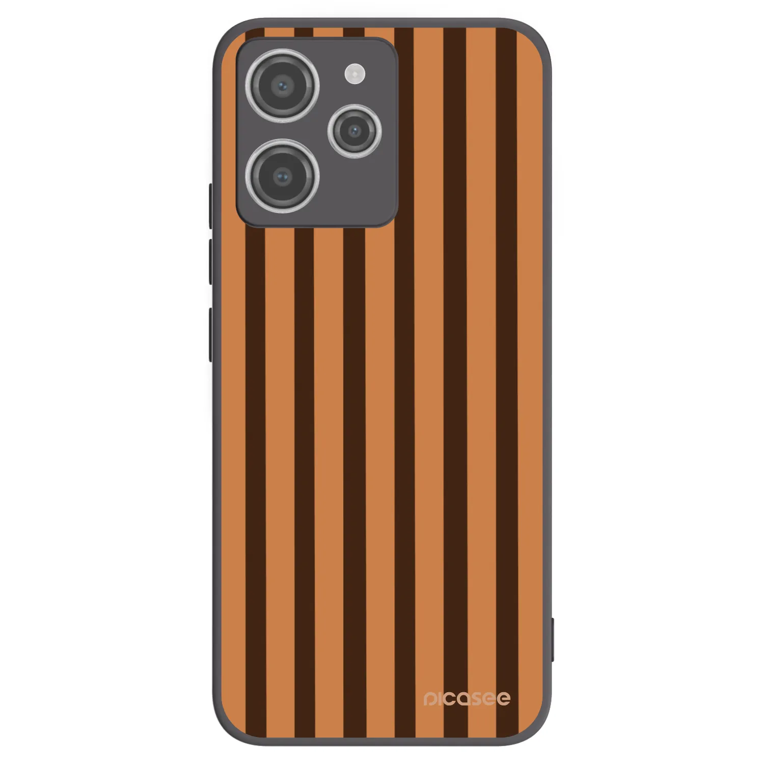 Picasee crna silikonska maskica za Xiaomi Redmi 12 4G - Caramel lines